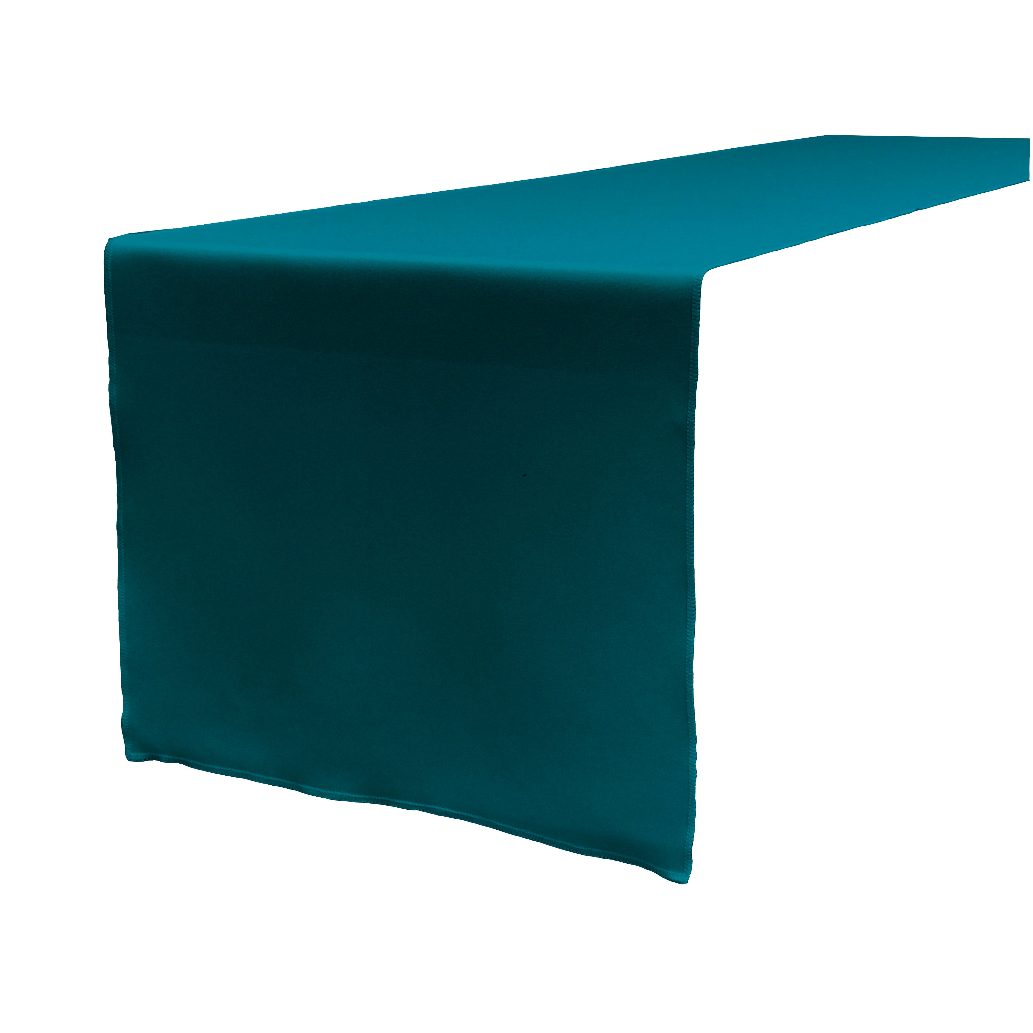 La Linen Polyester Poplin Table Runner 14  By 108-Inch, Dark Teal