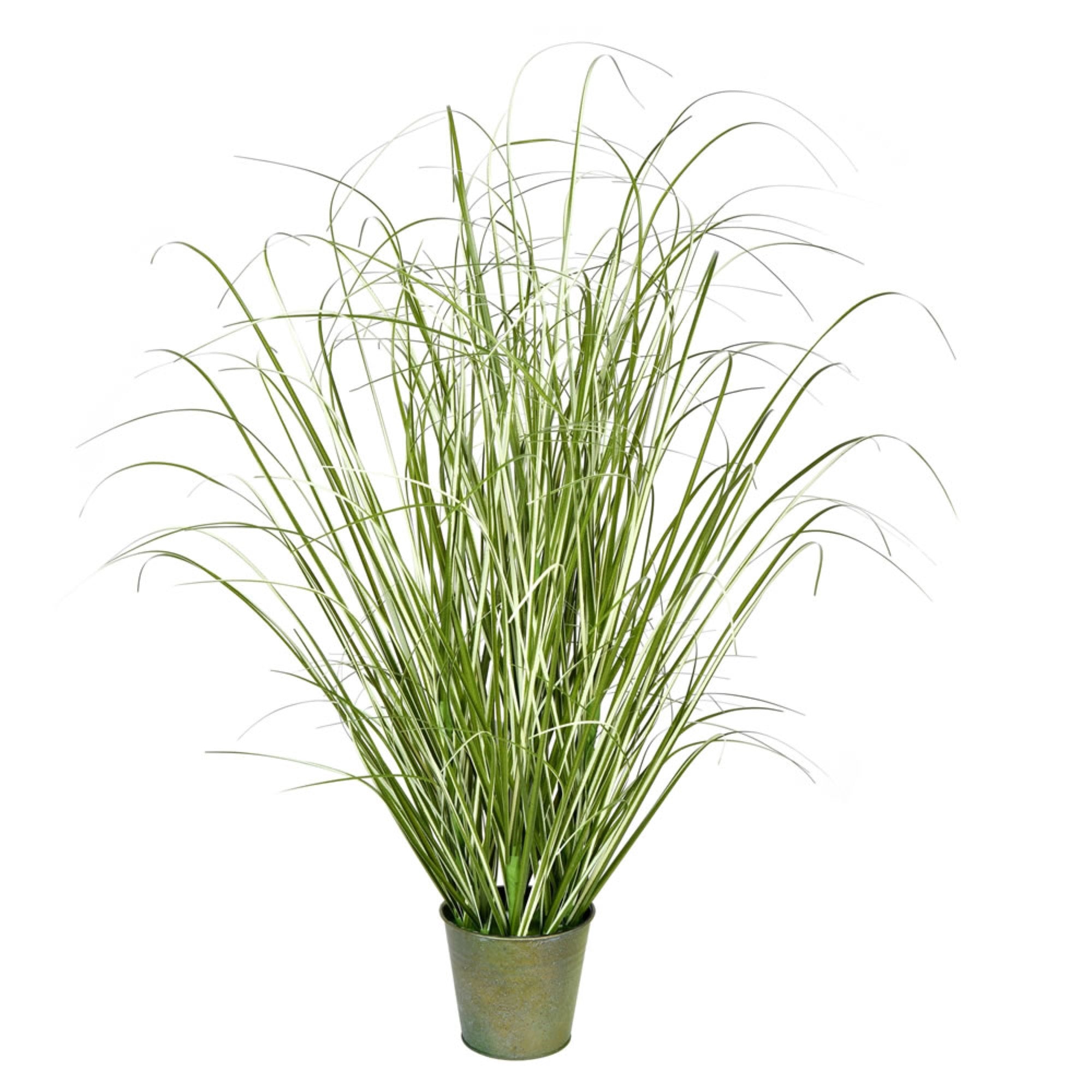 Vickerman 24” Artificial Potted Native Green Grass.