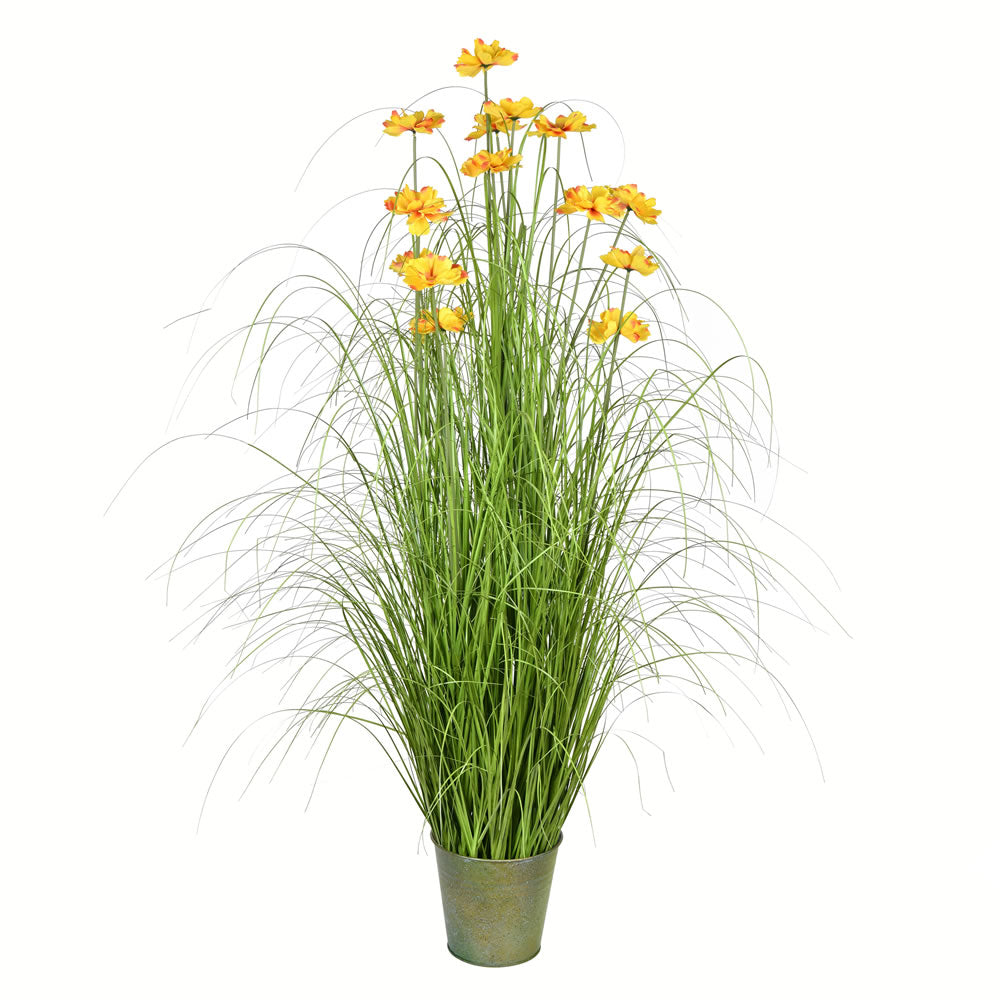 Vickerman 60” Green Cherry Blossom In Iron Pot - TD190960