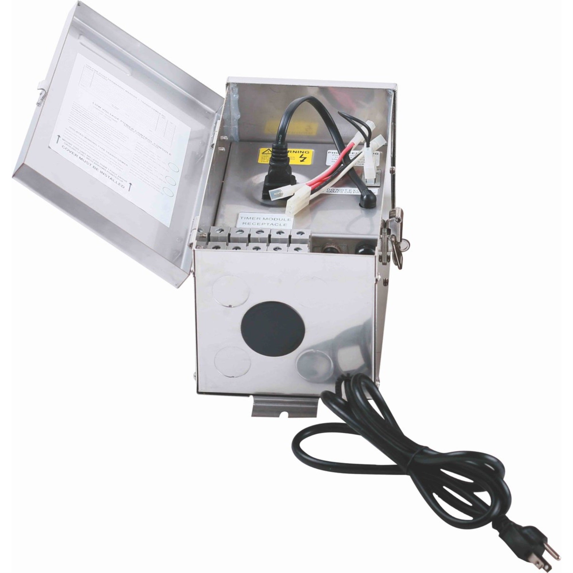 Low Voltage Landscape Transformer 300W, 120V, Stainless Steel,Input: 120Voutput: 0V-12V-13V-14V-15V,Etl Listed, Timer/Photocell Adaptable,5 Years Warranty