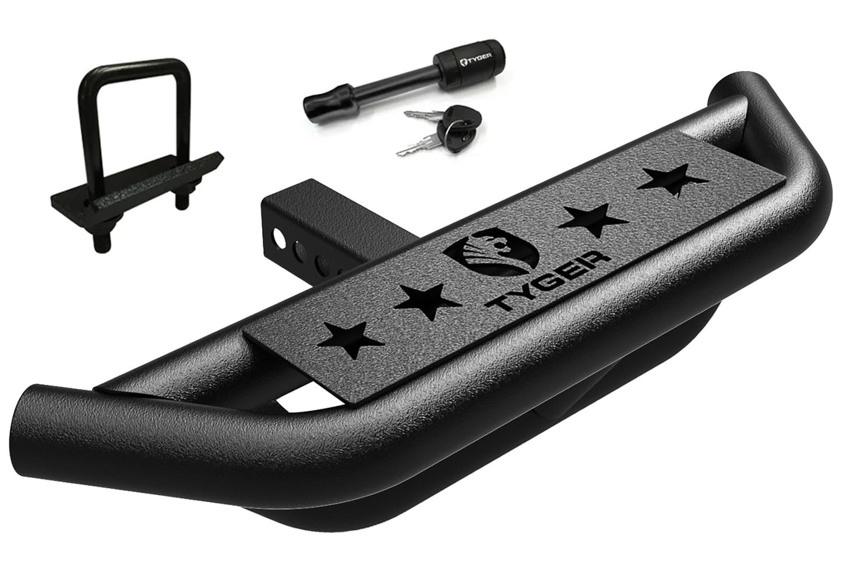 Hitch Armor Compatible W/Vehicles W/2In Hitch Receiver Txt Blk Hitch Step W/Pin Lock And Stabilizer