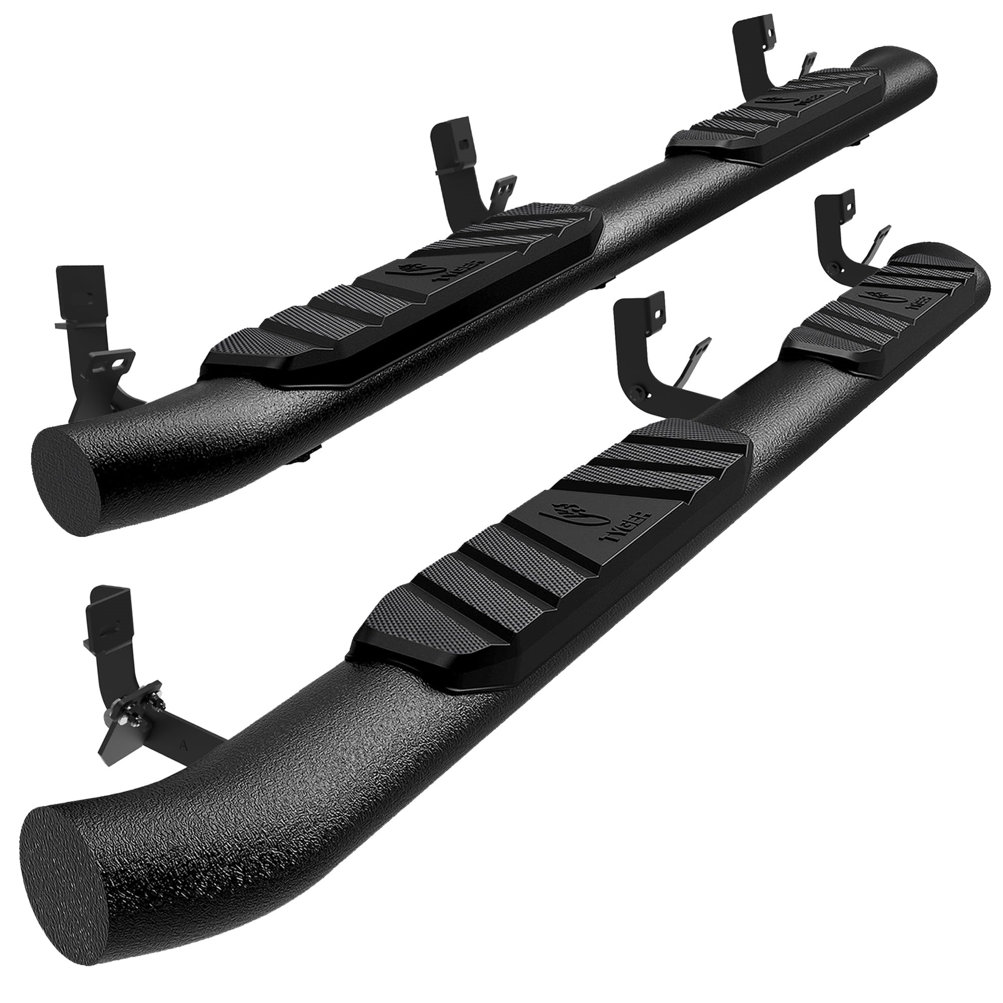 Tyger Auto 3.5' Rider Running Boards Compatible With 2009-2018 Dodge Ram 1500; 2010-2024 2500 3500; 2019-2024 Classic | Crew Cab | Tg-Ss2D35318 | Side Step Rail Nerf Bars