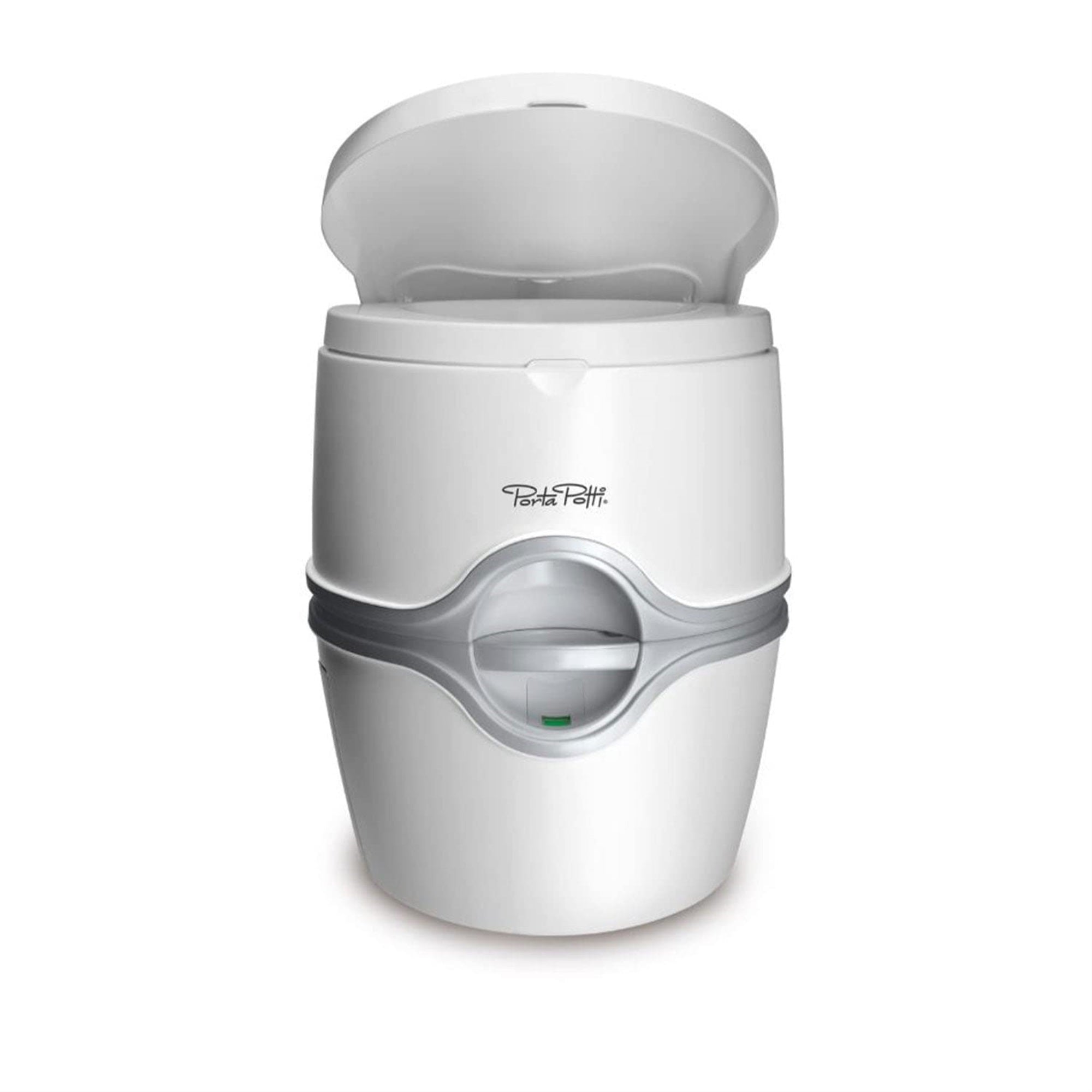 Porta Potti 565E White/Gray Plastic Portable Toilet  5.5 Gallons
