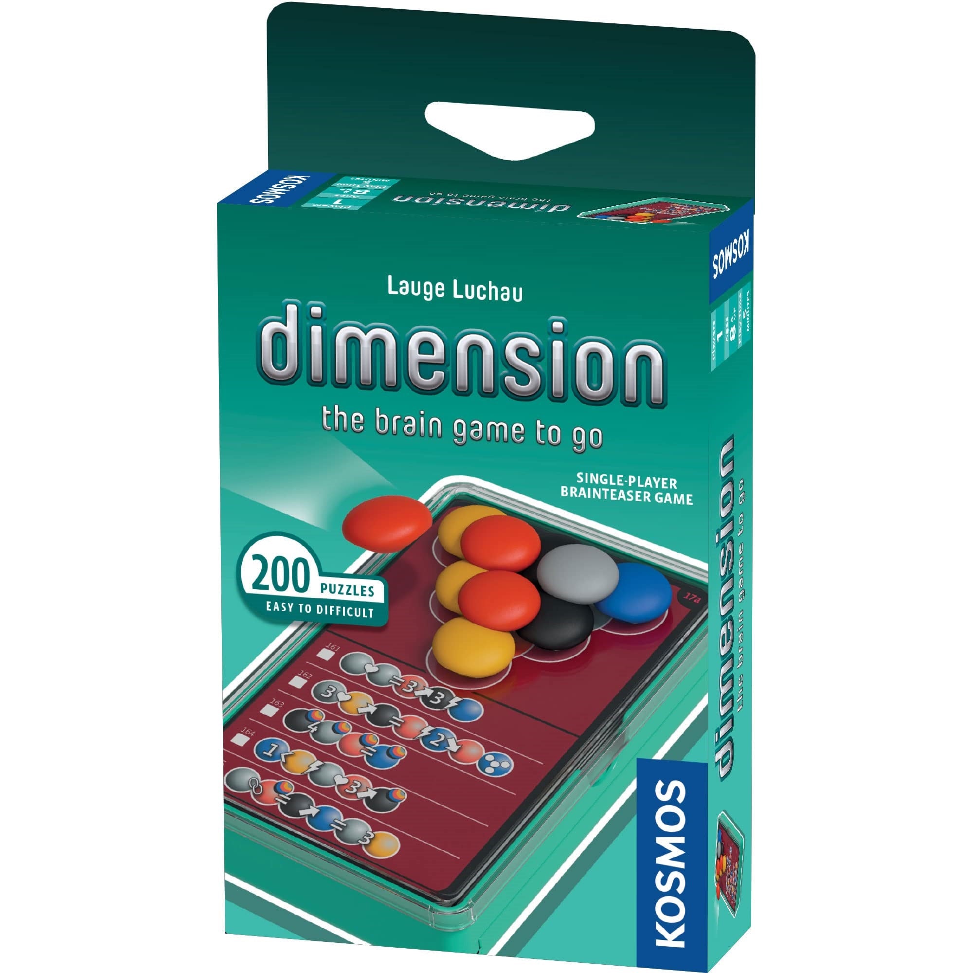 Dimension: The Brain Game To Go | Brainteasers |Puzzles| Solo Games | 1 Player | Dimension | Stacking Game | Kosmos Game