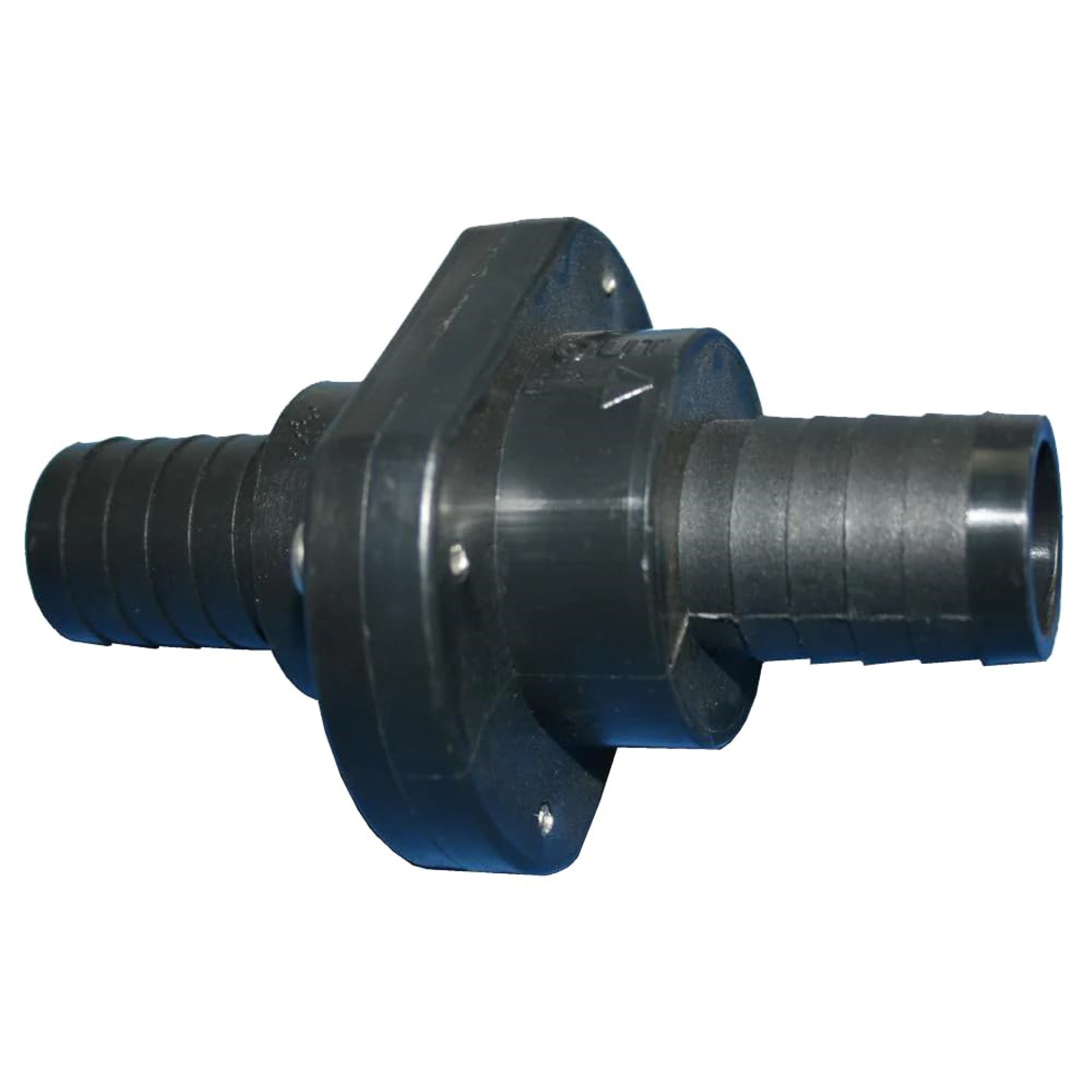 T-H Marine Double Barb Inline Scupper Check Valve - 1-1/8' - Black