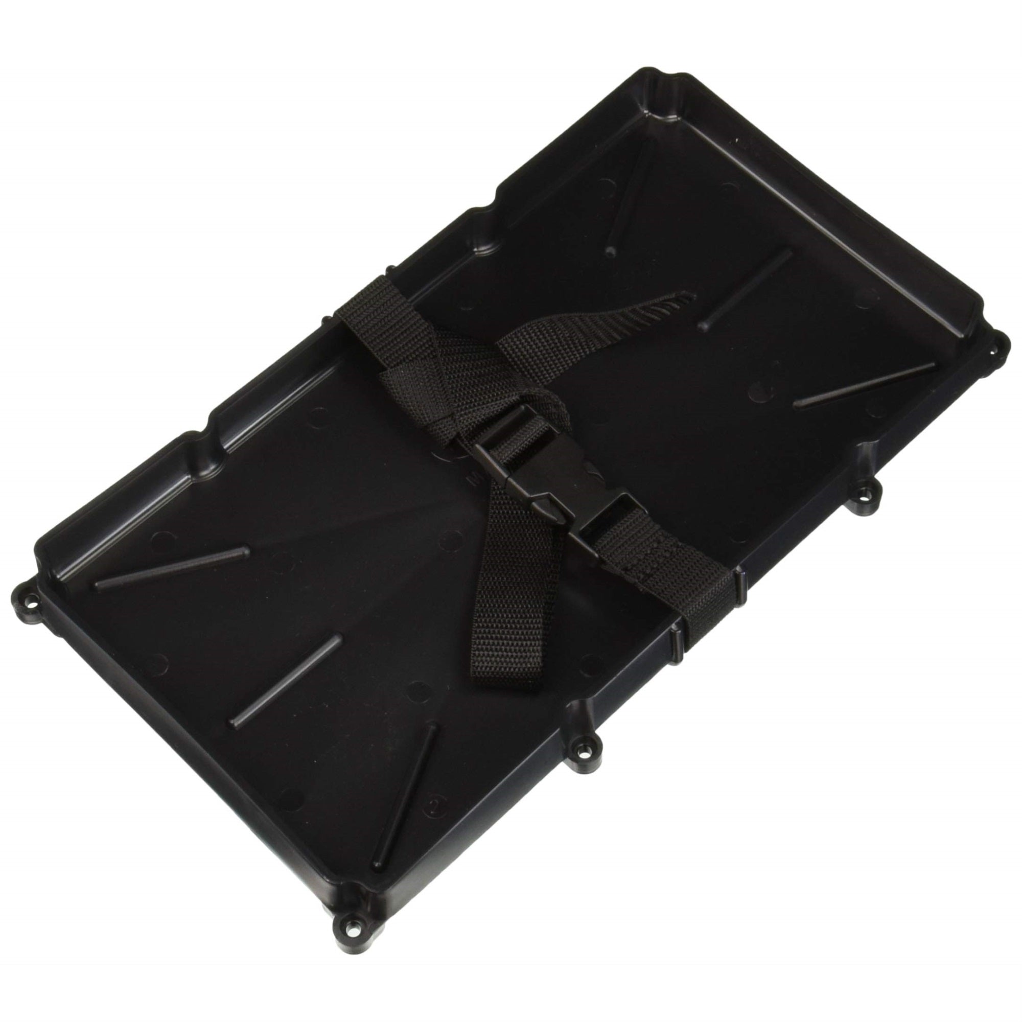 T-H Marine Narrow Battery Tray Holder With Poly Strap - Space Saving Design Fits Group 29 And 31 Batteries - Boat And Rv