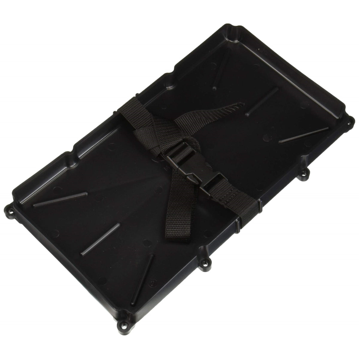 T-H Marine Narrow Battery Tray Holder With Poly Strap - Space Saving Design Fits Group 29 And 31 Batteries - Boat And Rv