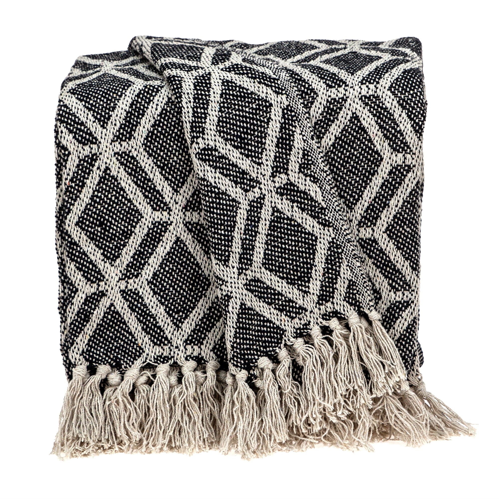 Parkland Collection Kat Casual Beige 52 X 67 Woven Handloom Throw