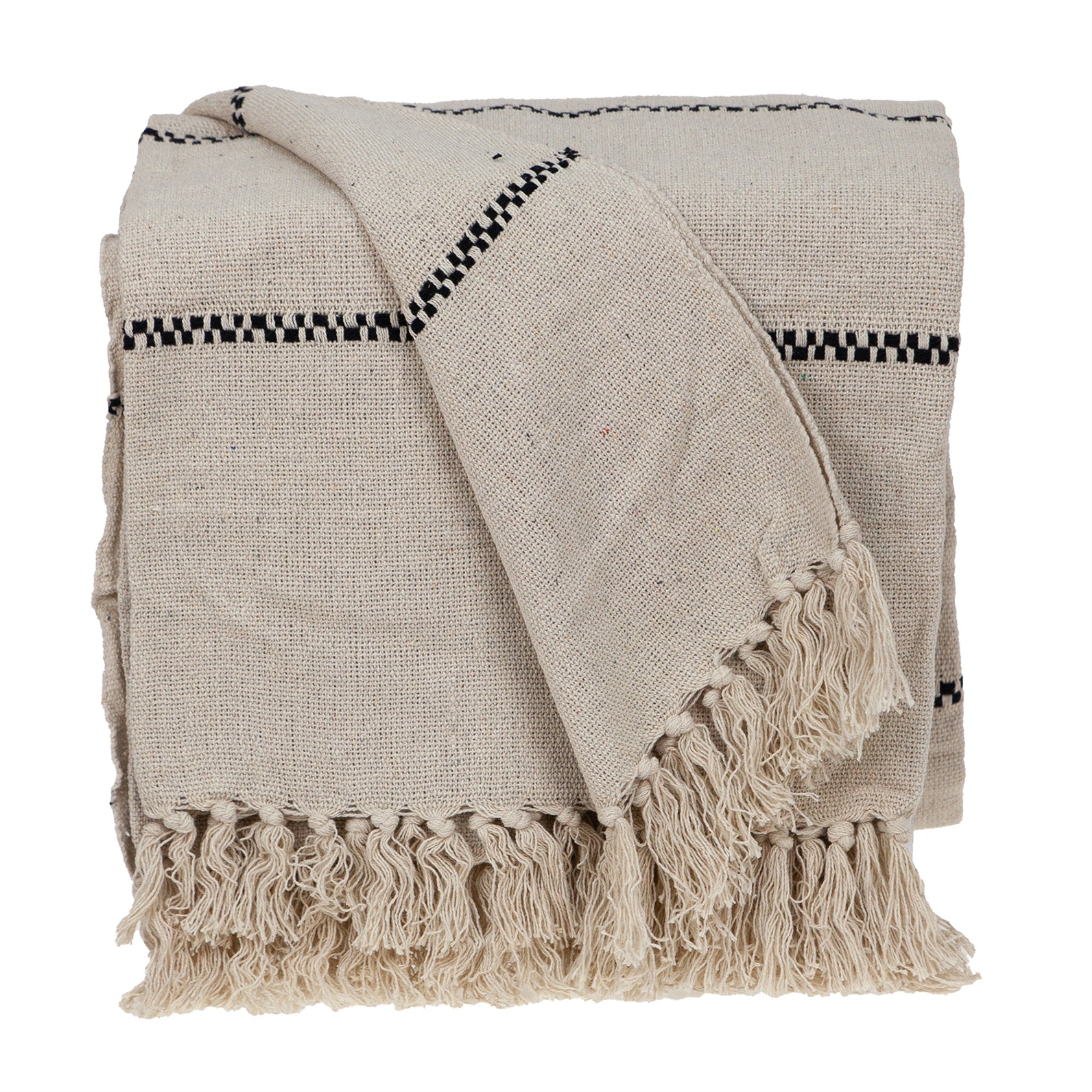 Parkland Collection Logan Casual Beige 52 X 67 Woven Handloom Throw