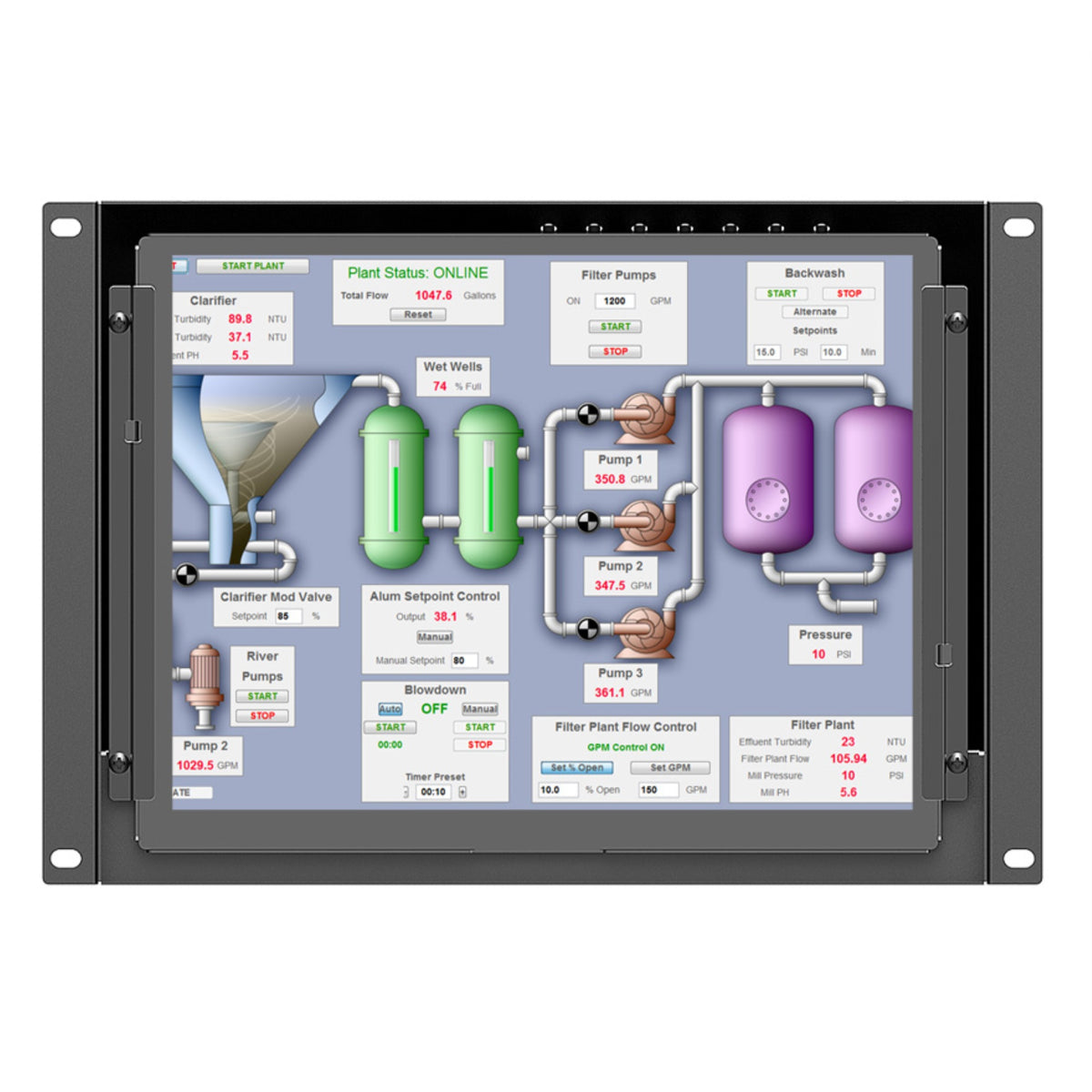 Tk1040-Np/C/T -B- Lilliput 10.4 Industrial Touch Monitor Open Frame Design For Optional.
