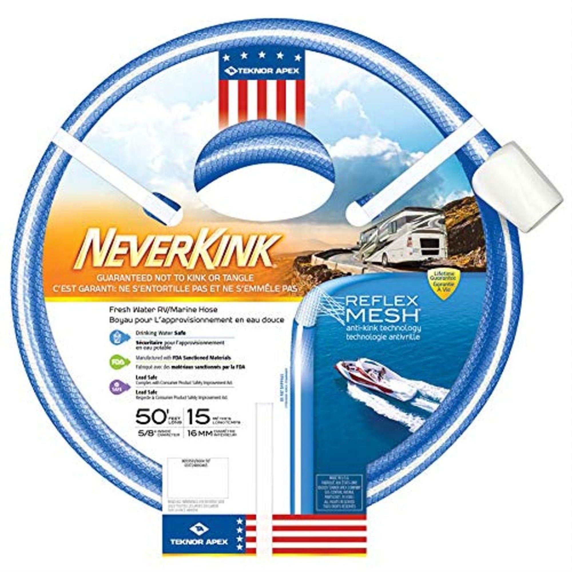 Teknor Apex 8604-50 Neverkink Rv/Marine Water Hose - 5/8' X 50'