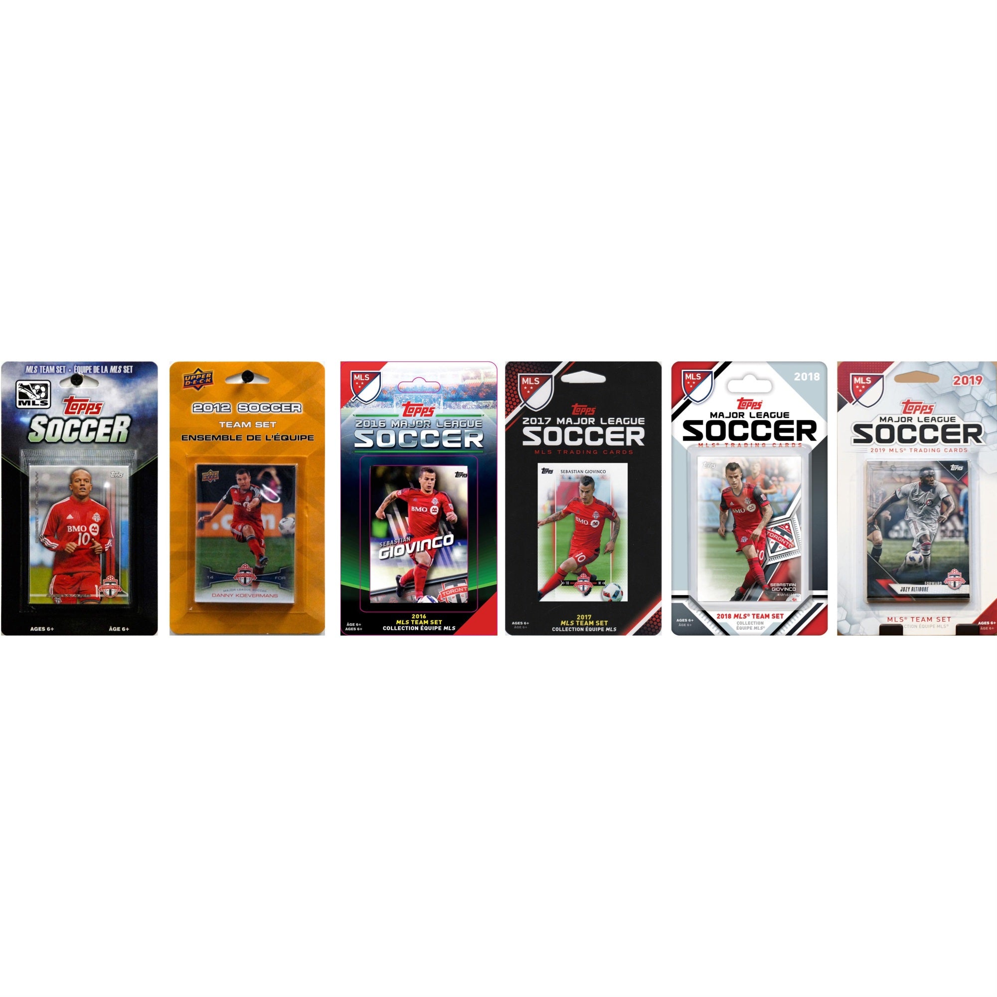 Mls Toronto Fc 6 Different Licensed Trading Card Team Sets