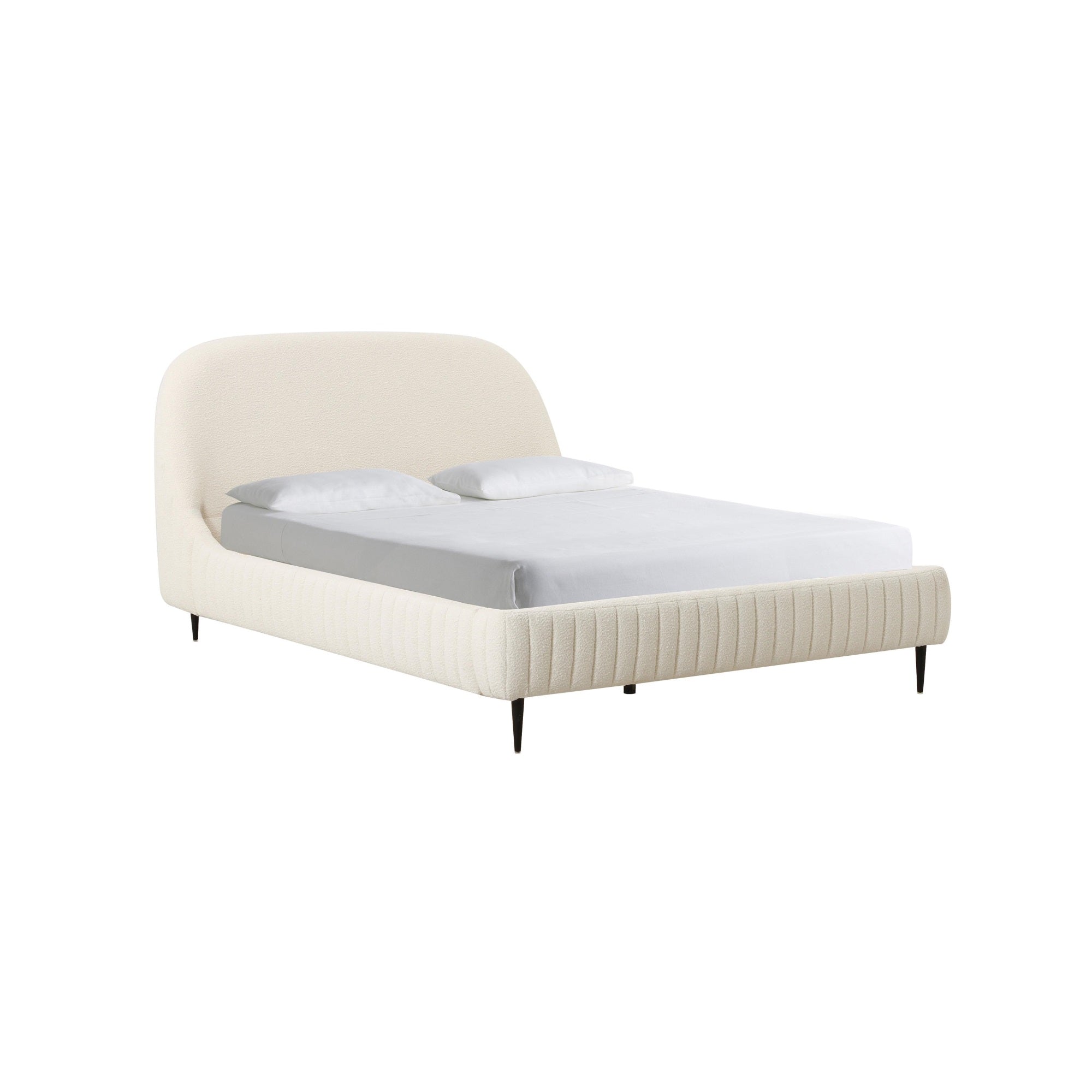 Denise Cream Boucle Bed In Queen