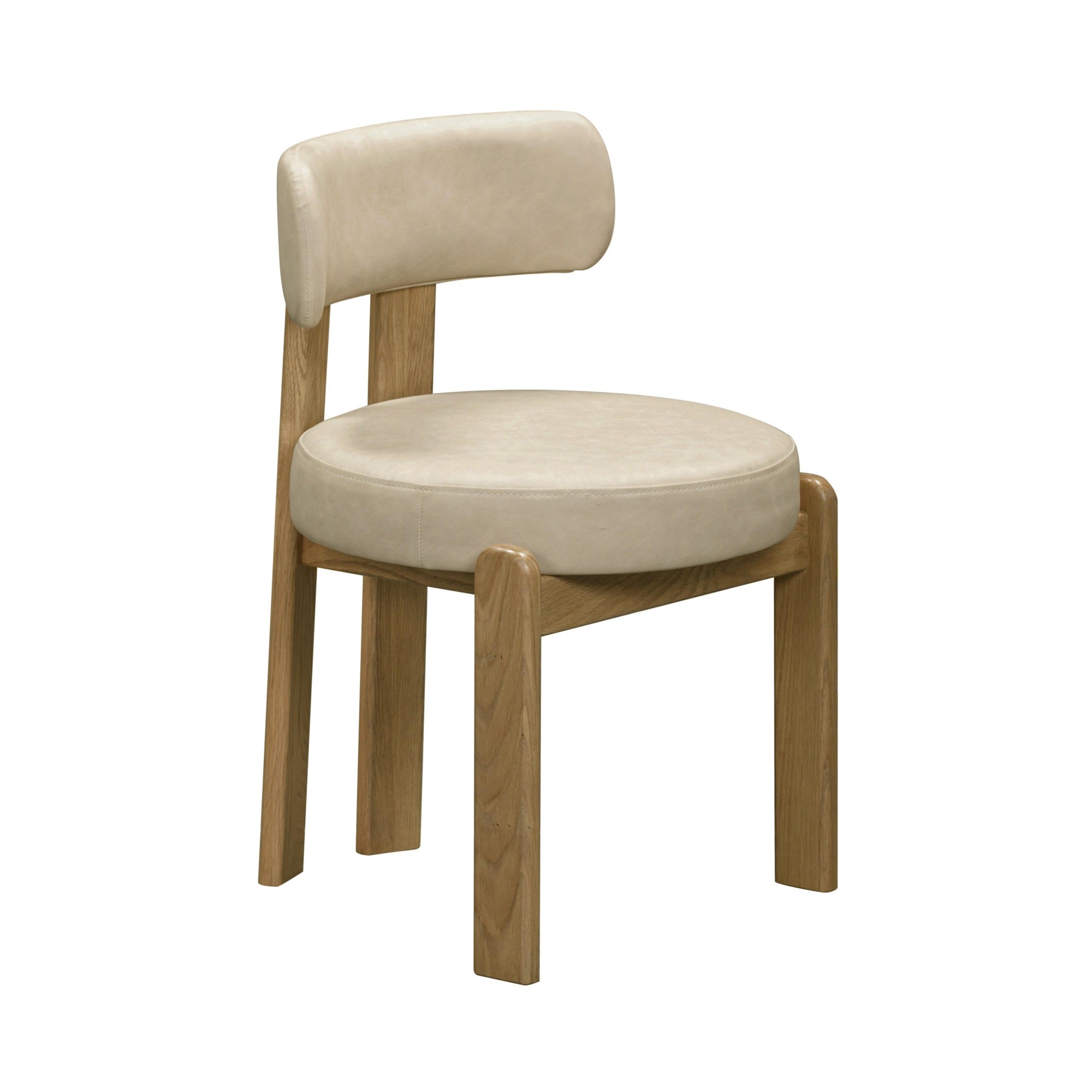 Odessa Cream Vegan Leather Dining Chair