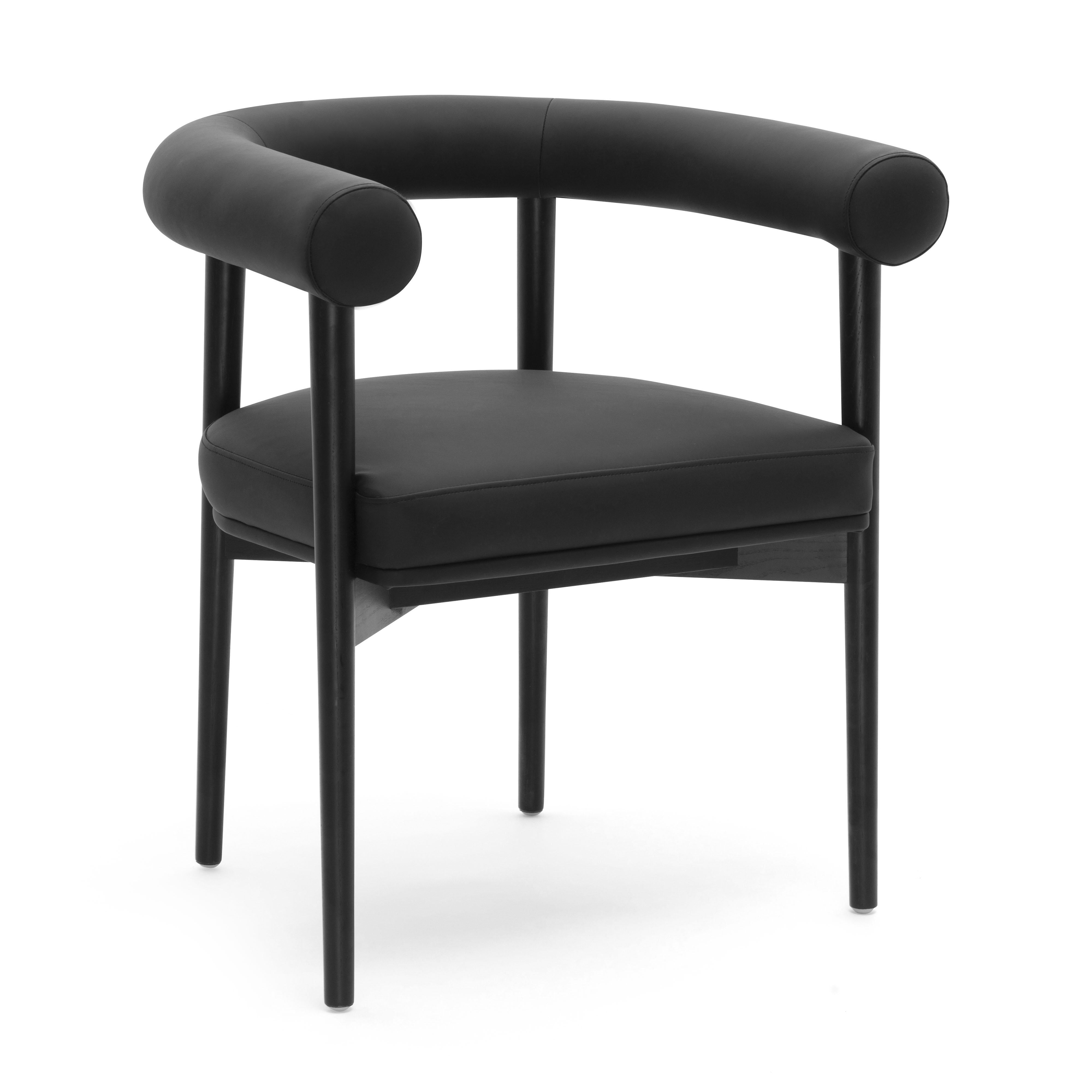 Spara Black Vegan Leather Dining Chair