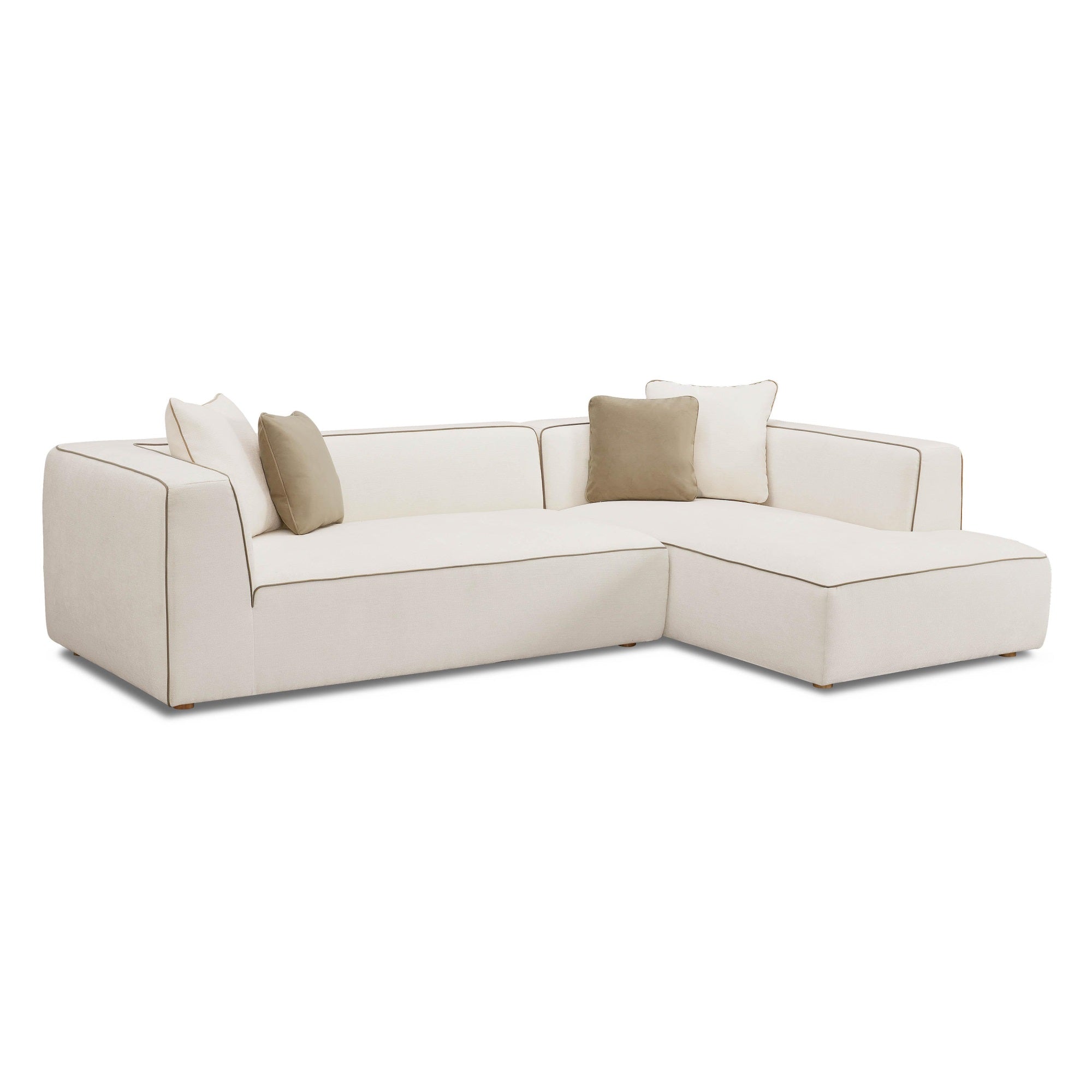 Tristine Cream Linen Raf Sectional