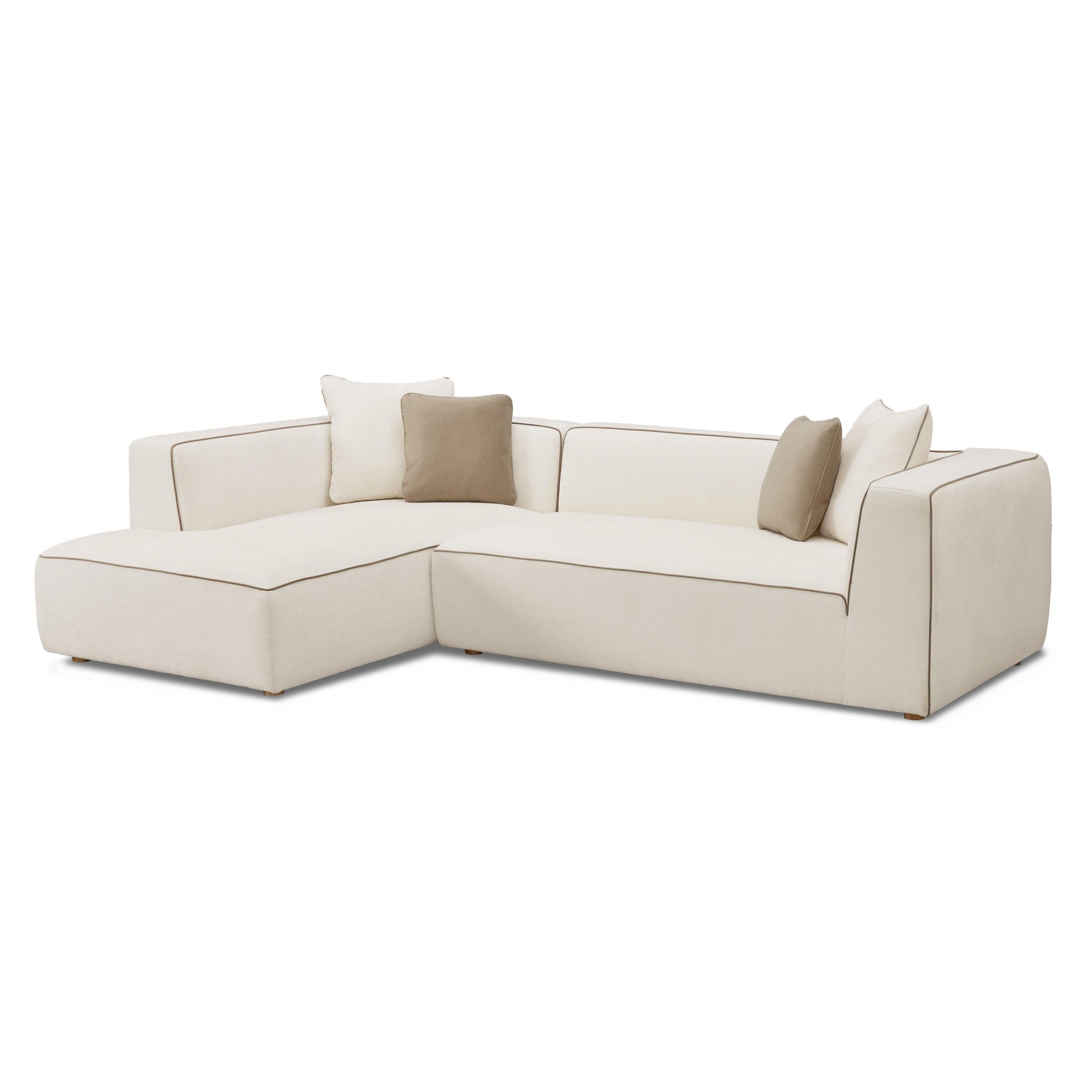 Tristine Cream Linen Laf Sectional