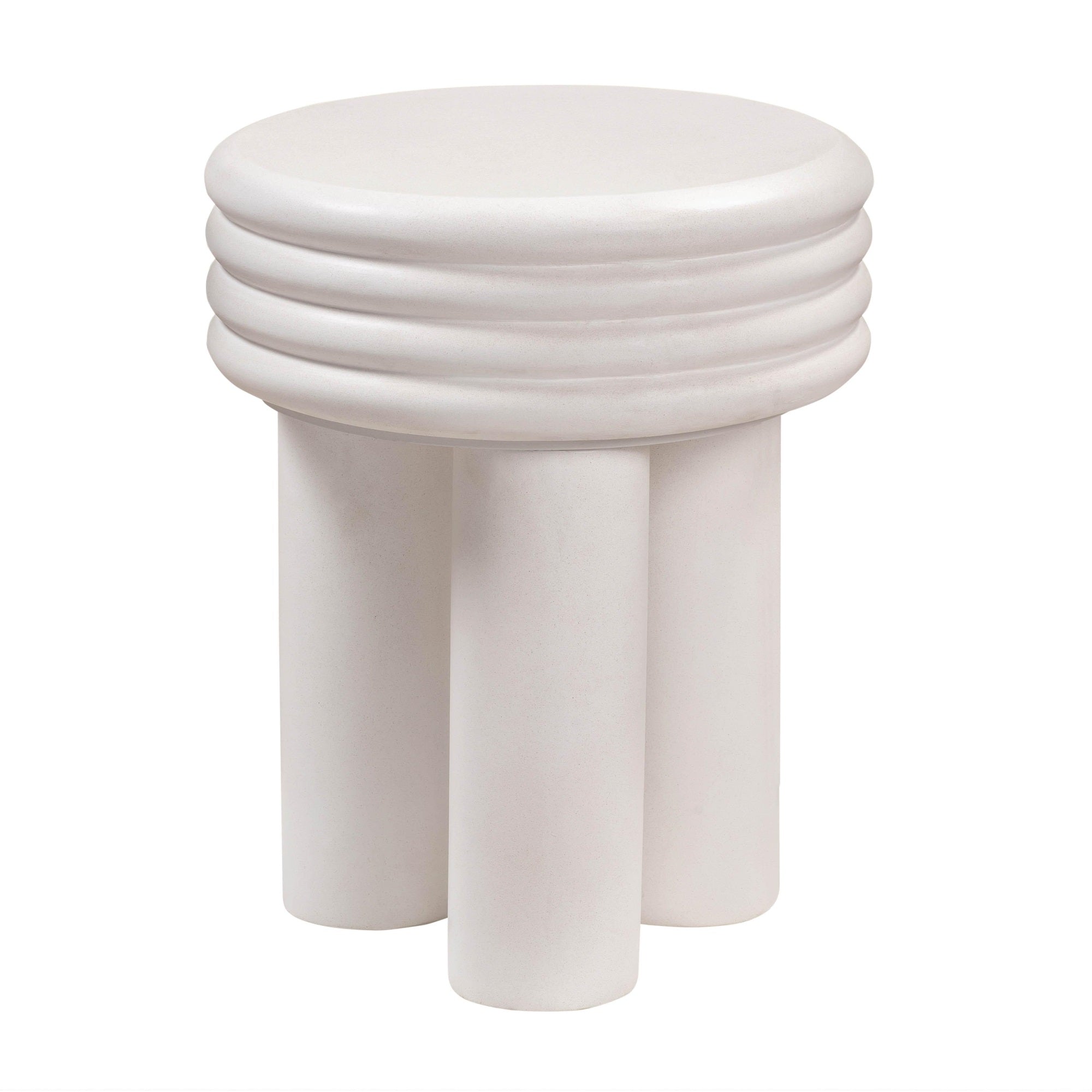 Ivory Concrete Side Table