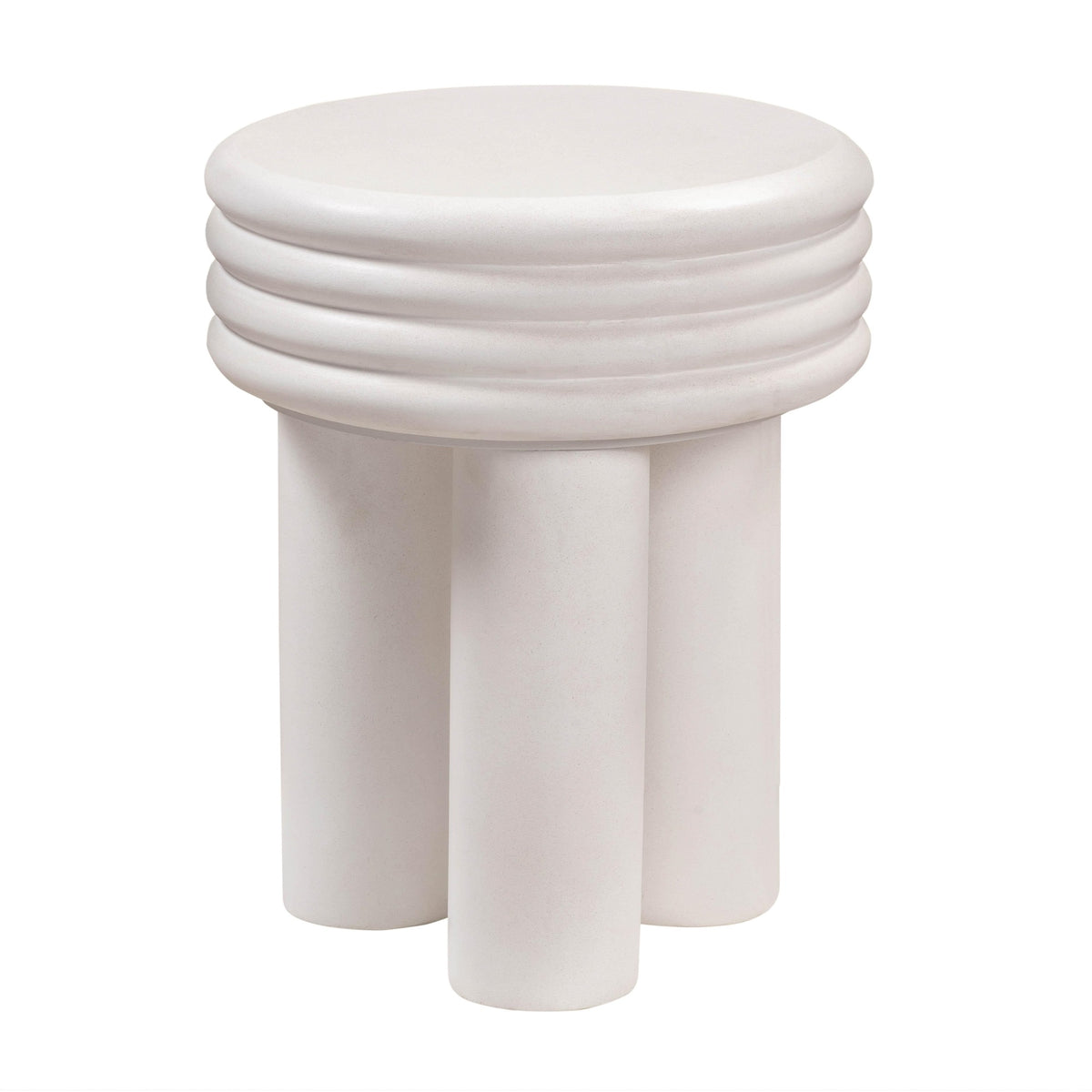 Ivory Concrete Side Table