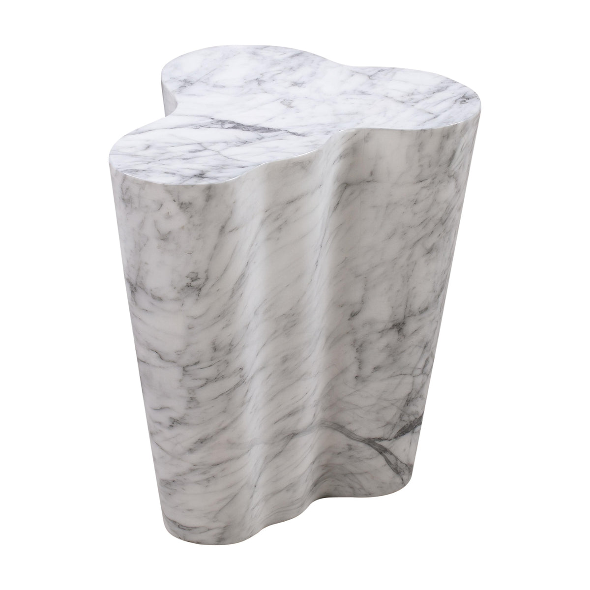 Slab Marble Tall Side Table