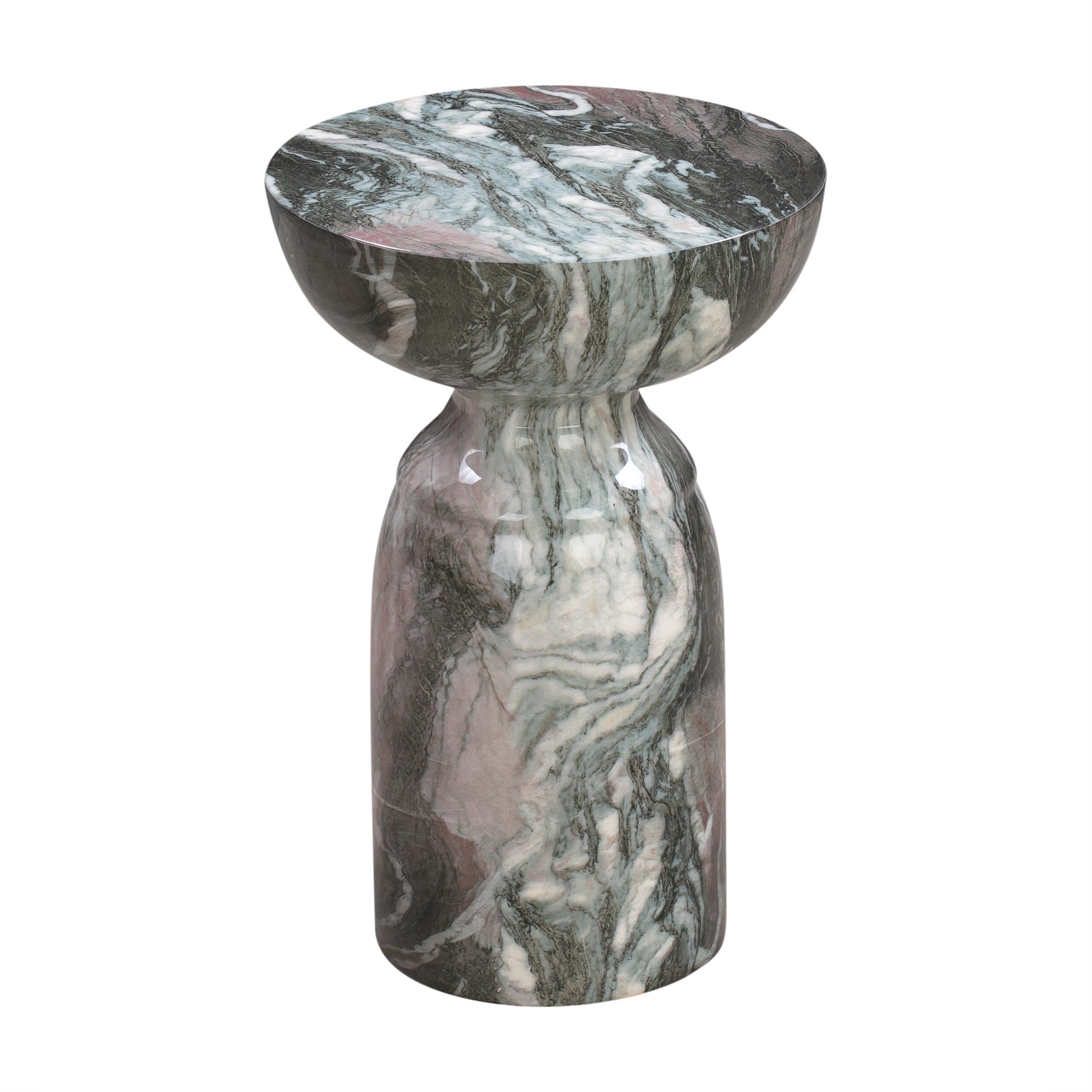 Rue Grey And  Marble Side Table