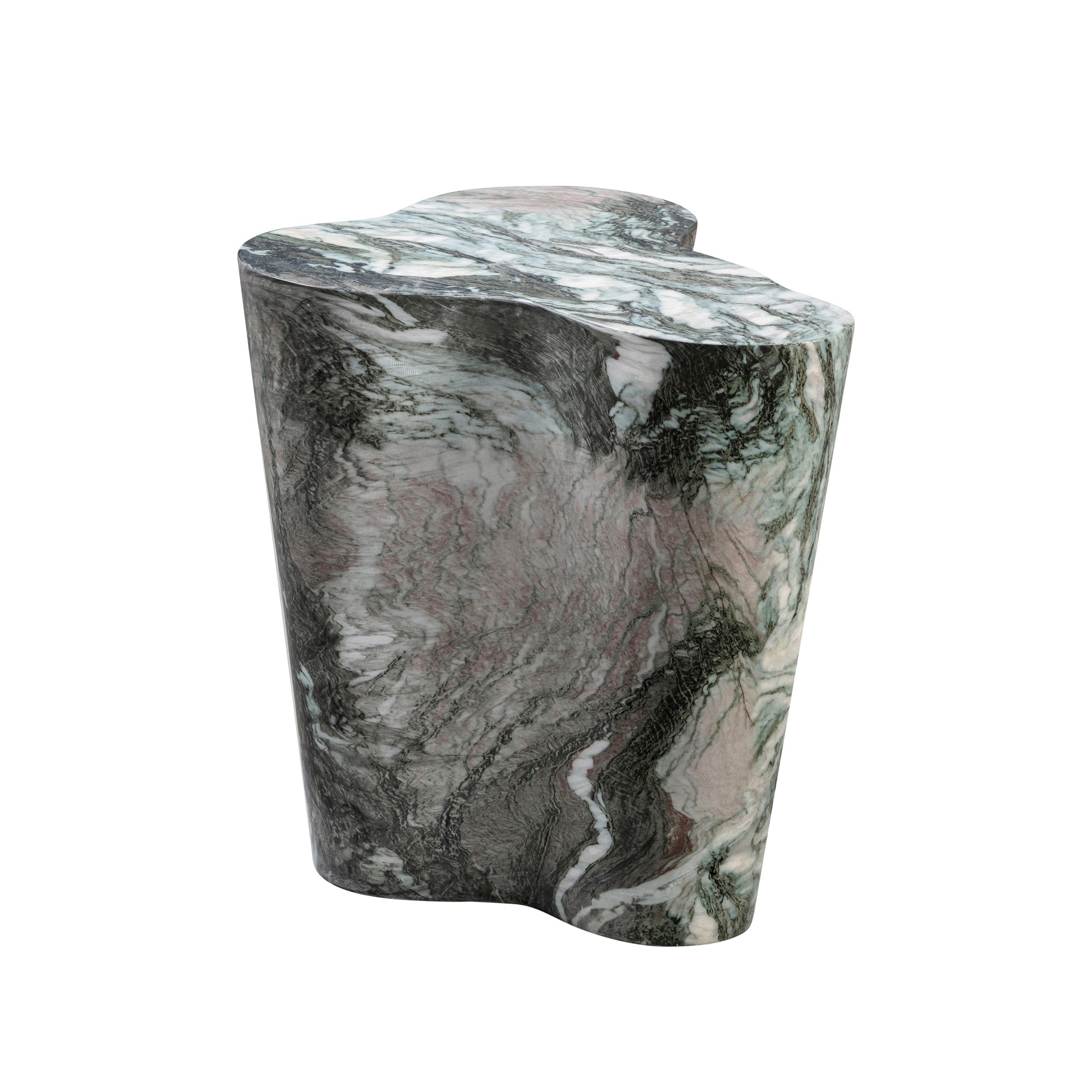 Slab Grey/ Faux Marble Tall Side Table