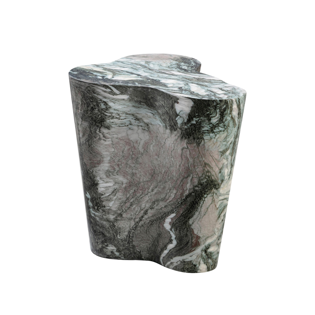 Slab Grey/ Faux Marble Tall Side Table