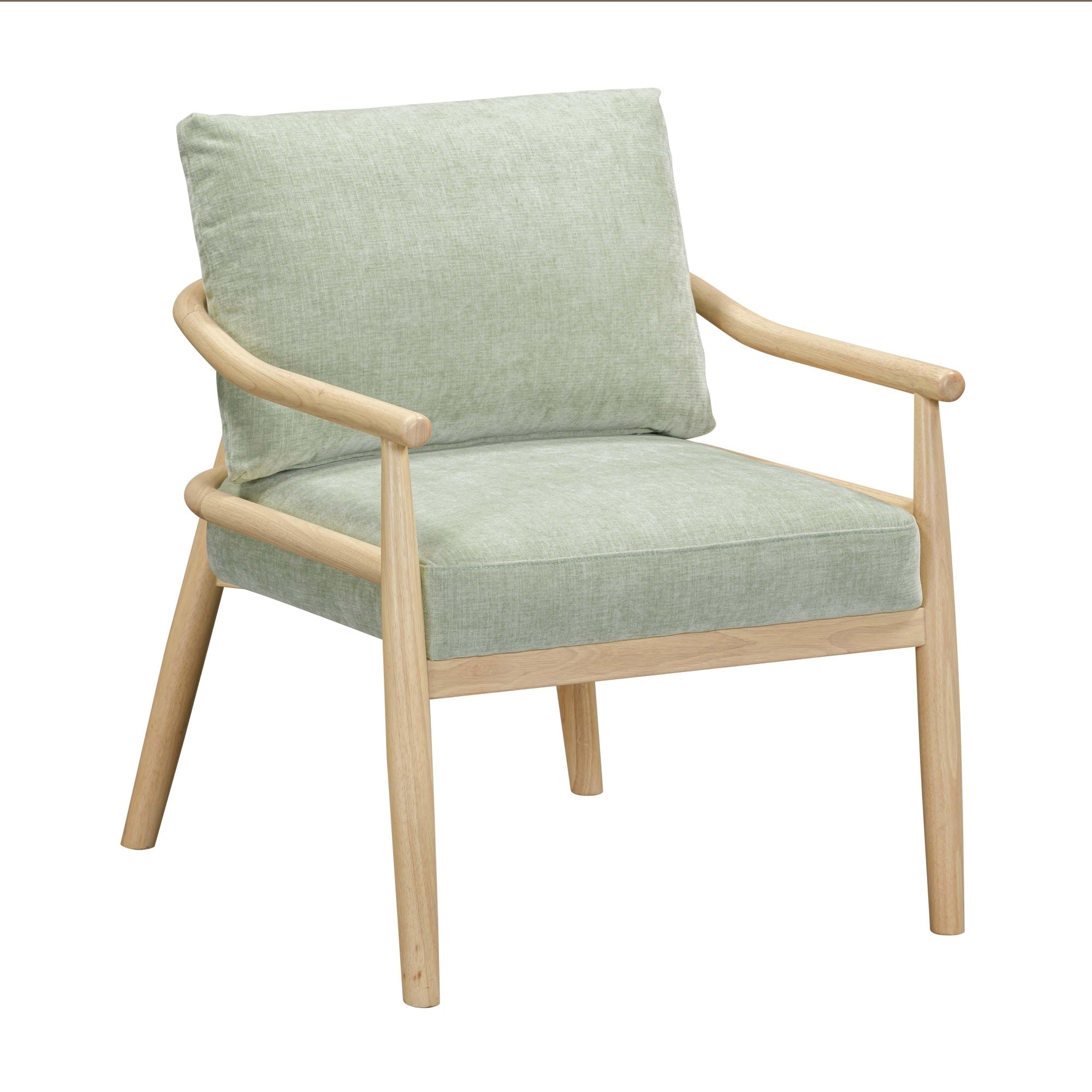 Mint Green Chenille Velvet Accent Chair