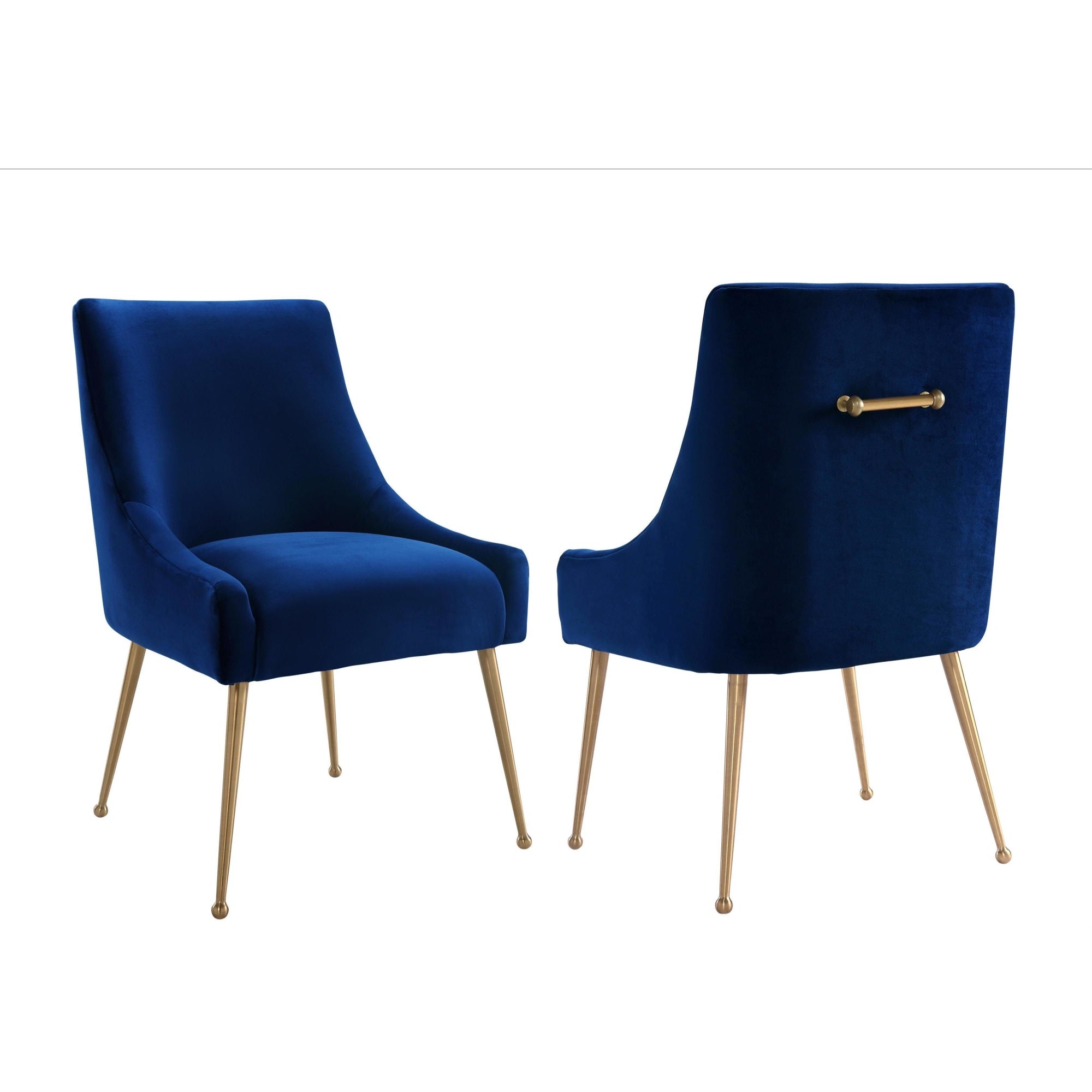 Beatrix Navy Velvet Side Chair