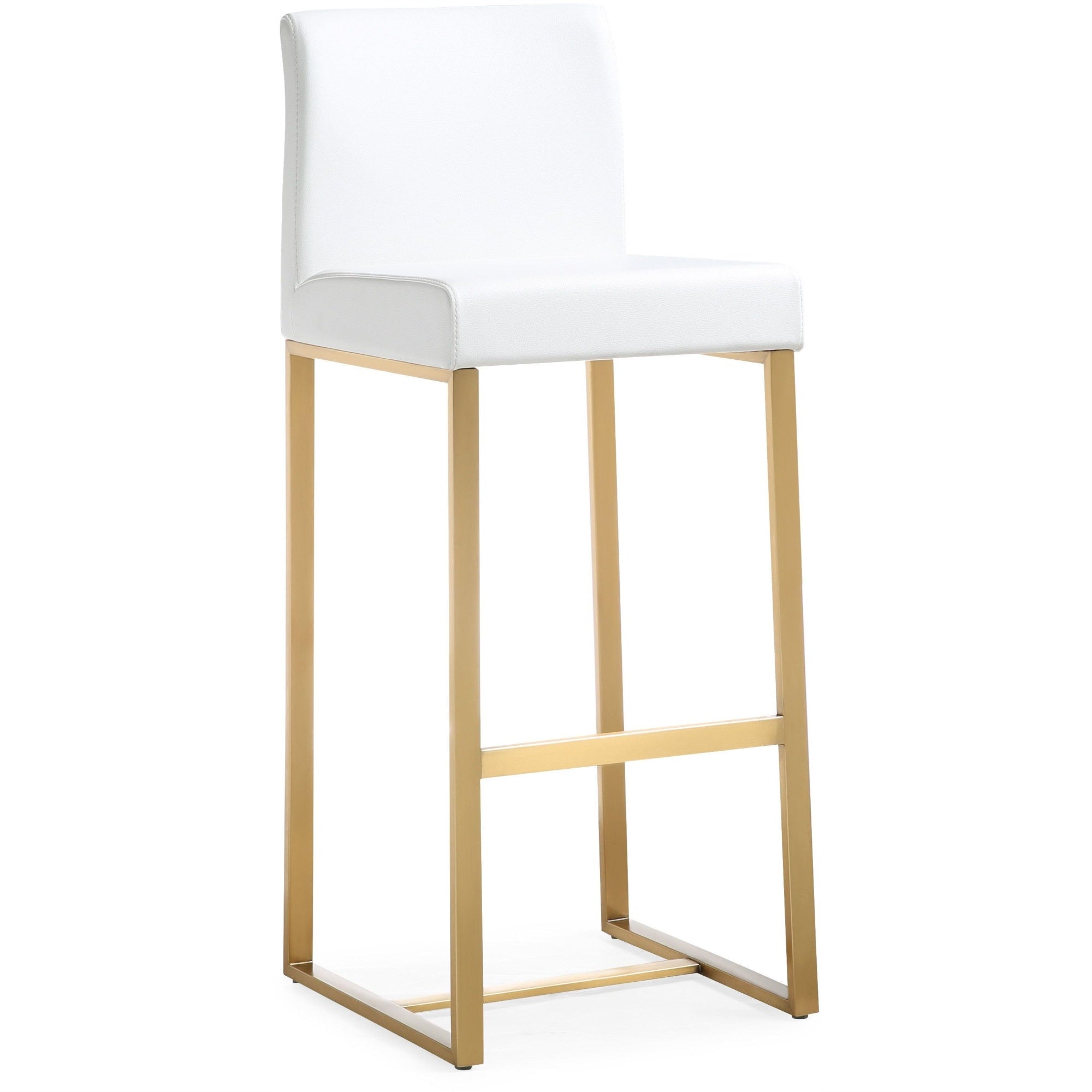 Denmark White Gold Steel Barstool (Set Of 2)