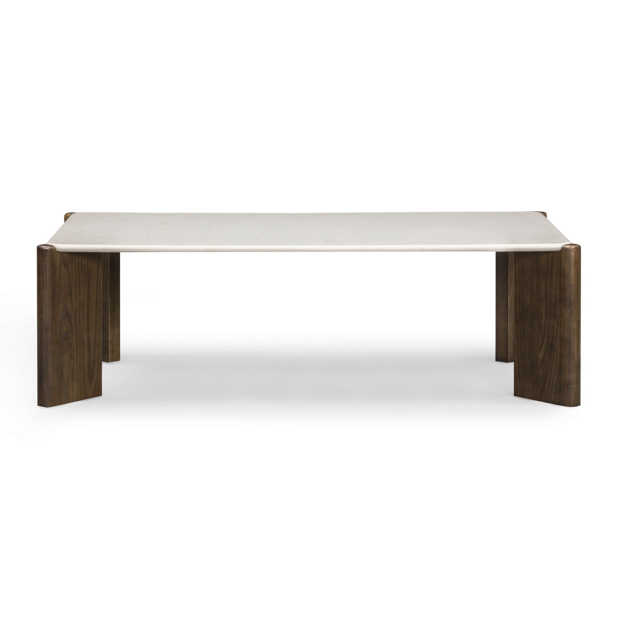 Restis 52″ Cream Quartz Rectangular Coffee Table