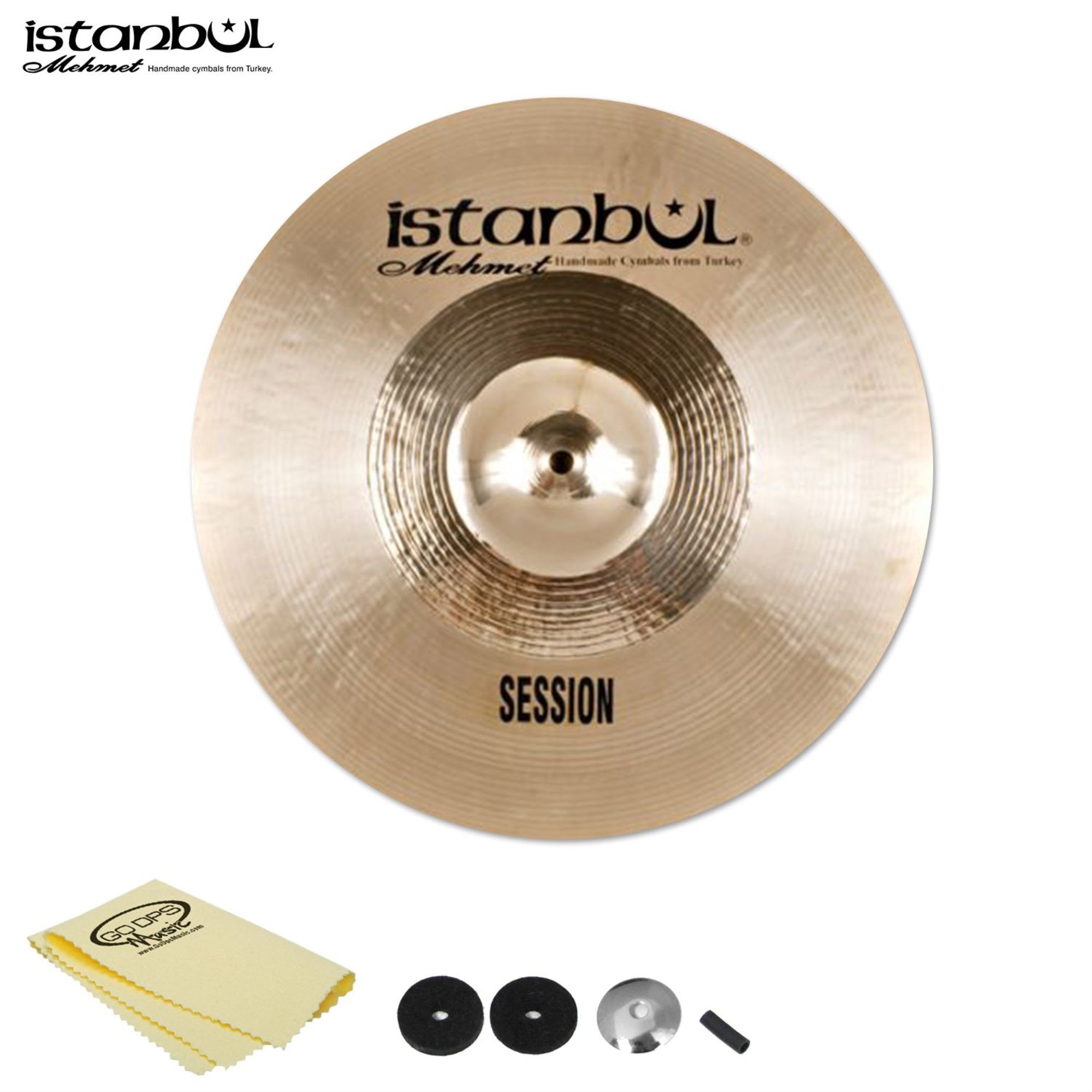 Istanbul Jf-Ss-C16-Kit-1 Mehmet Cymbals Session Crash 16' With Cymbal Felts, Sleeve, Cup Washer & Polish Cloth