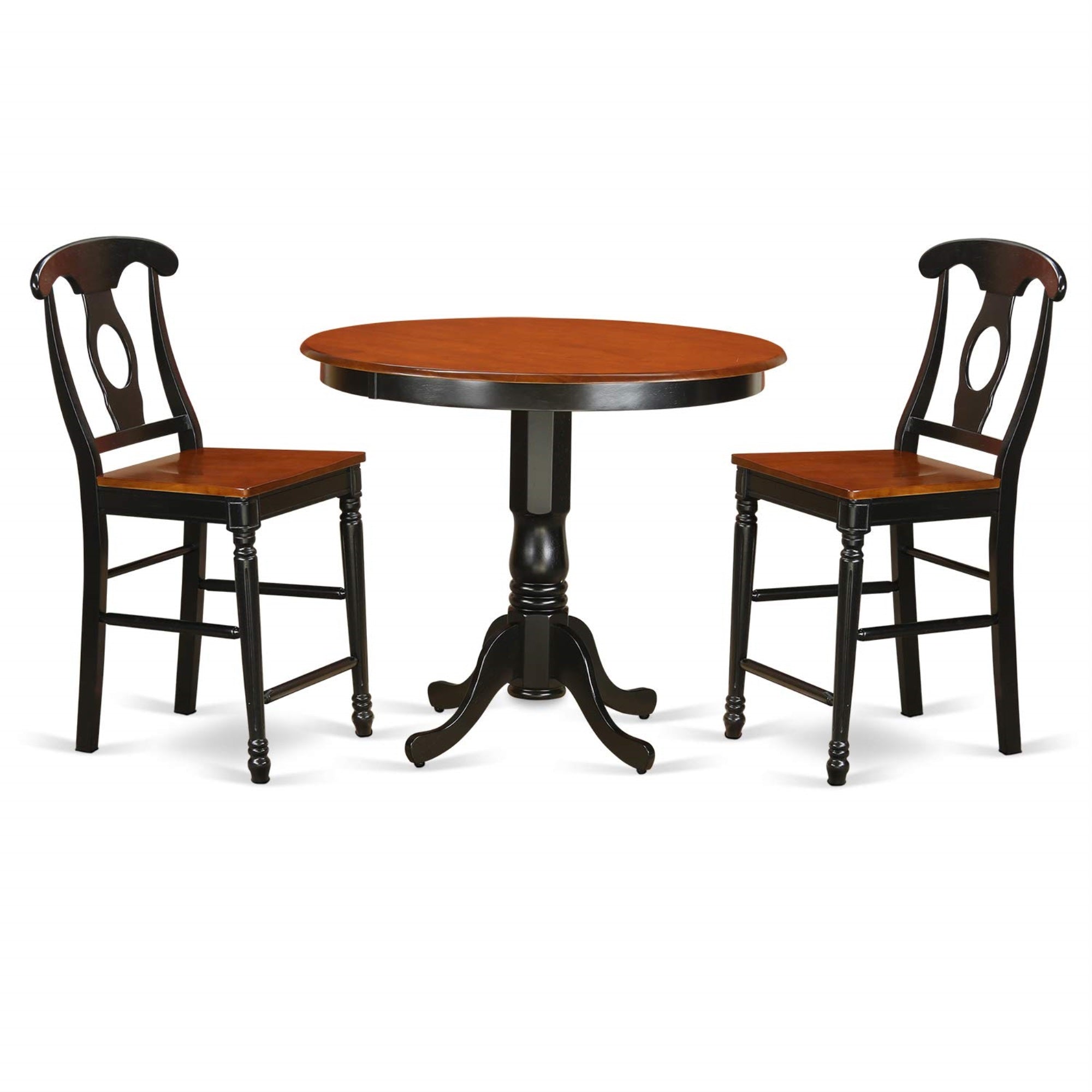 East West Furniture Dining Room Set, Black & Cherry