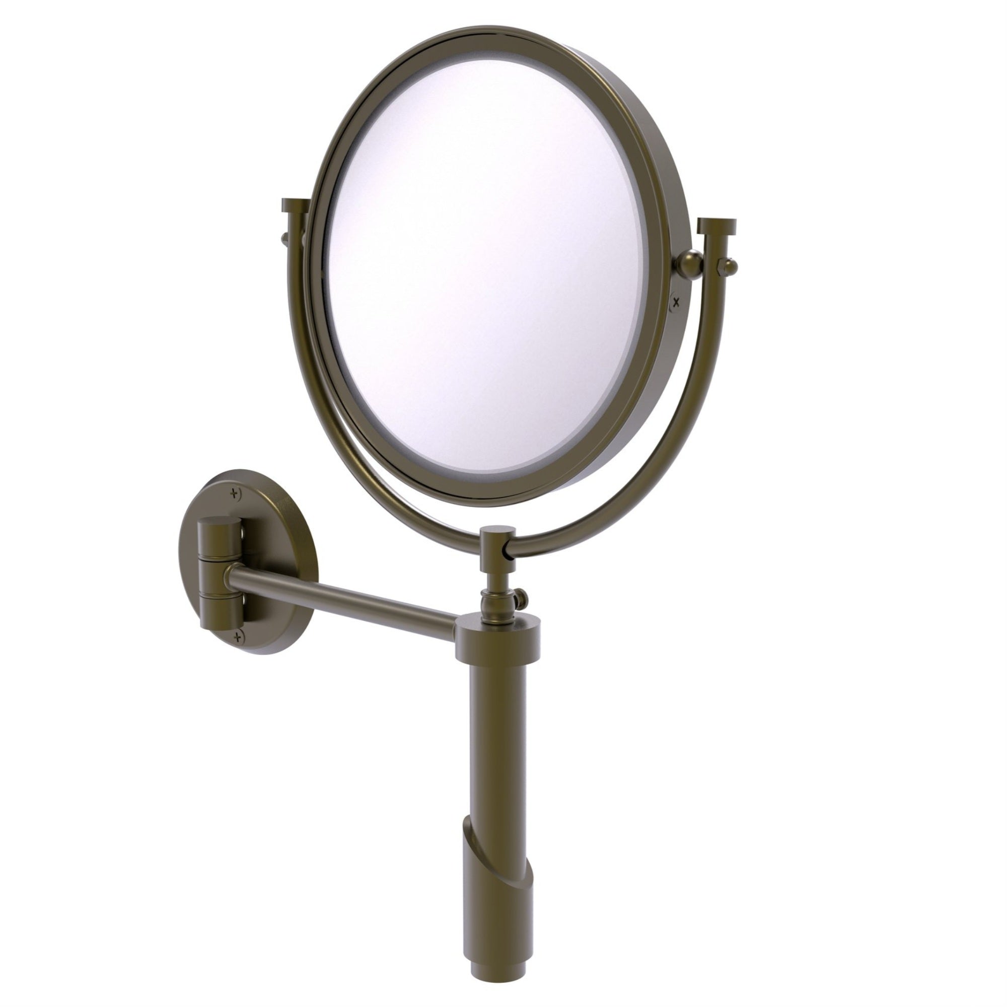 Tribecca Collection Wall Mounted Make-Up Mirror 8 Inch Diameter with 5X Magnification - TRM-8/5X-ABR