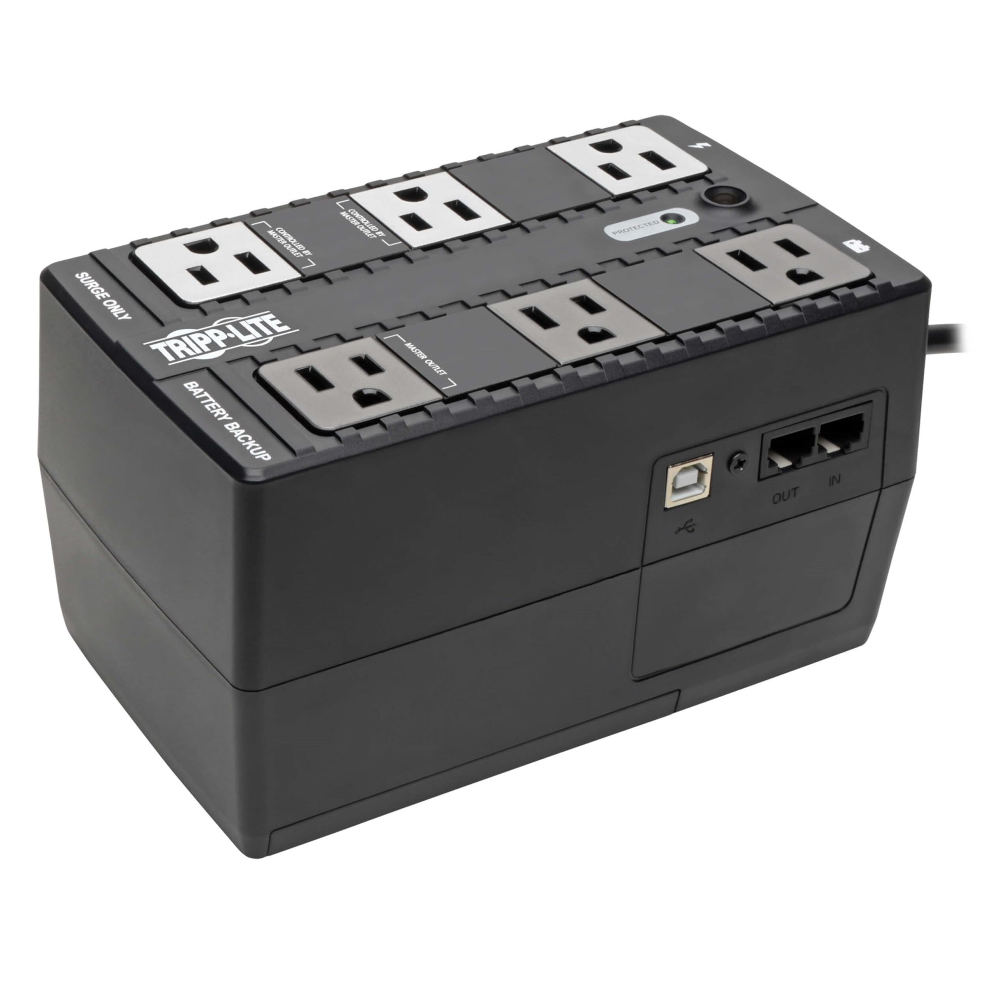 Tripp Lite 350VA UPS Battery Backup Surge Protector Efficient ENERGY-STAR Certified, AVR, 6-Outlet Uninterruptible Power Supply, Dataline Protection, 3-Year Warranty & $100,000 Insurance (ECO350UPS)