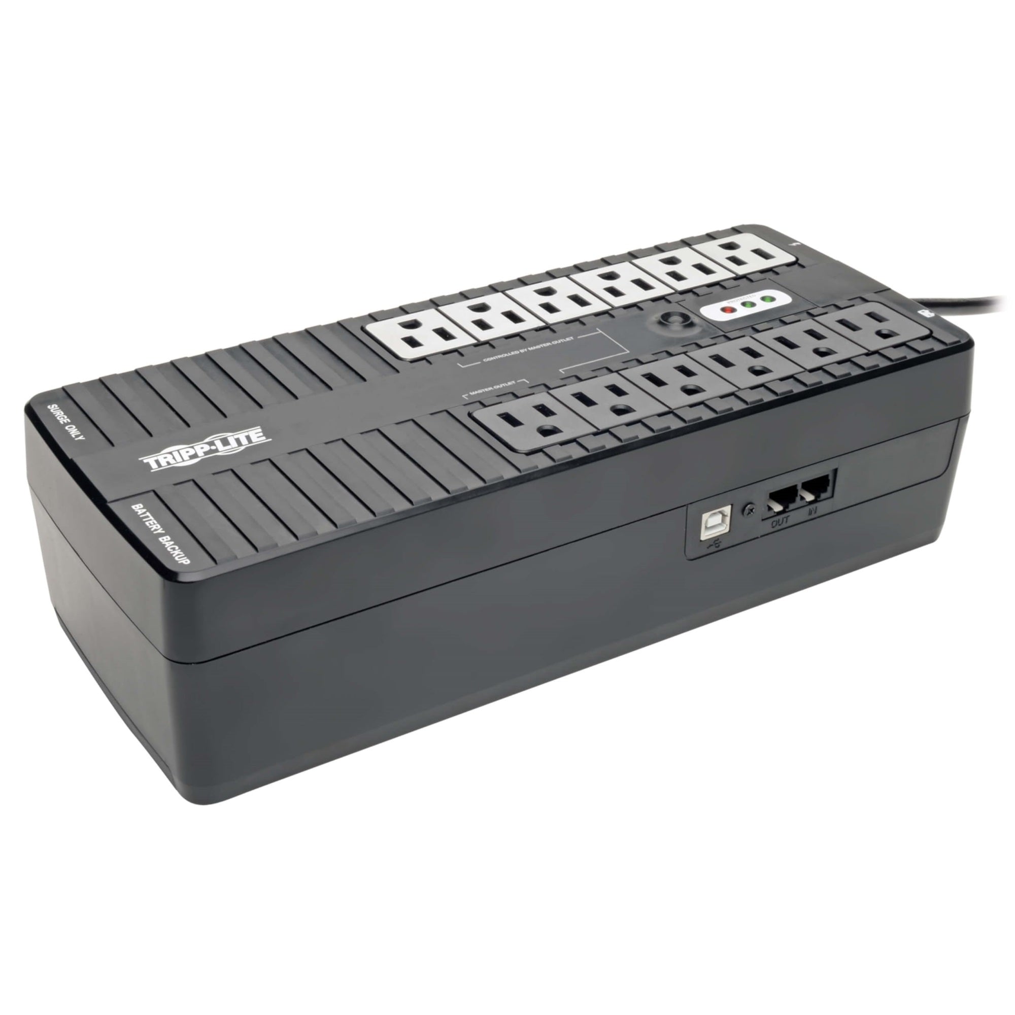 Tripp Lite 750VA UPS Battery Backup Surge Protector Efficient ENERGY-STAR Certified, AVR, 12-Outlet Uninterruptible Power Supply, Dataline Protection, 3-Year Warranty & 100,000 Insurance (ECO750UPS)