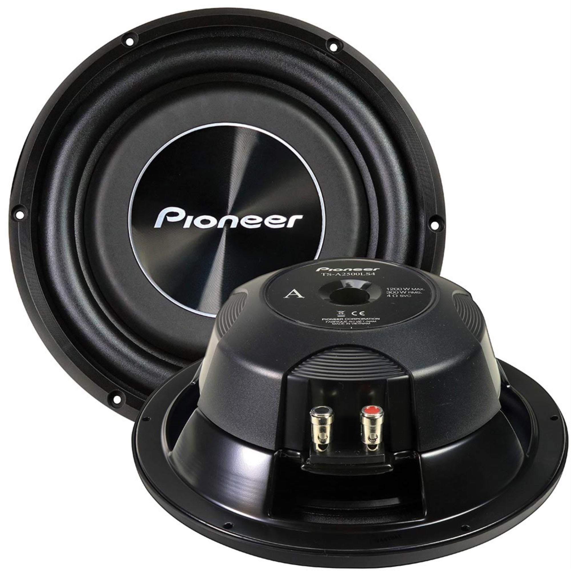 Pioneer 10' Shallow Mount Woofer 4 Ohm 1200W Max