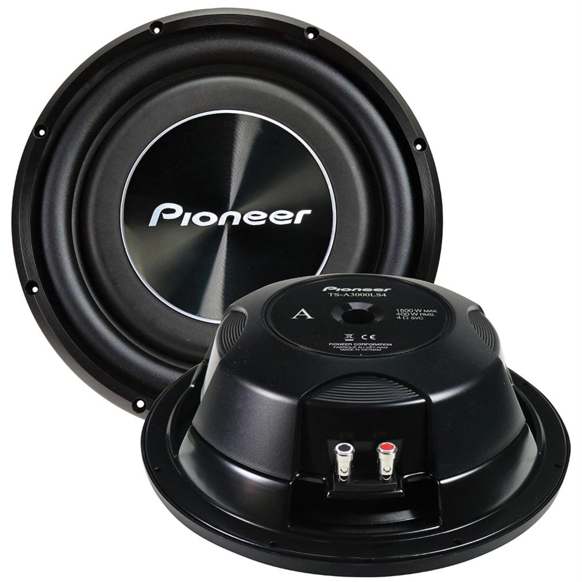 Pioneer 12' Shallow Mount Woofer 1500W Max Svc 4 Ohm