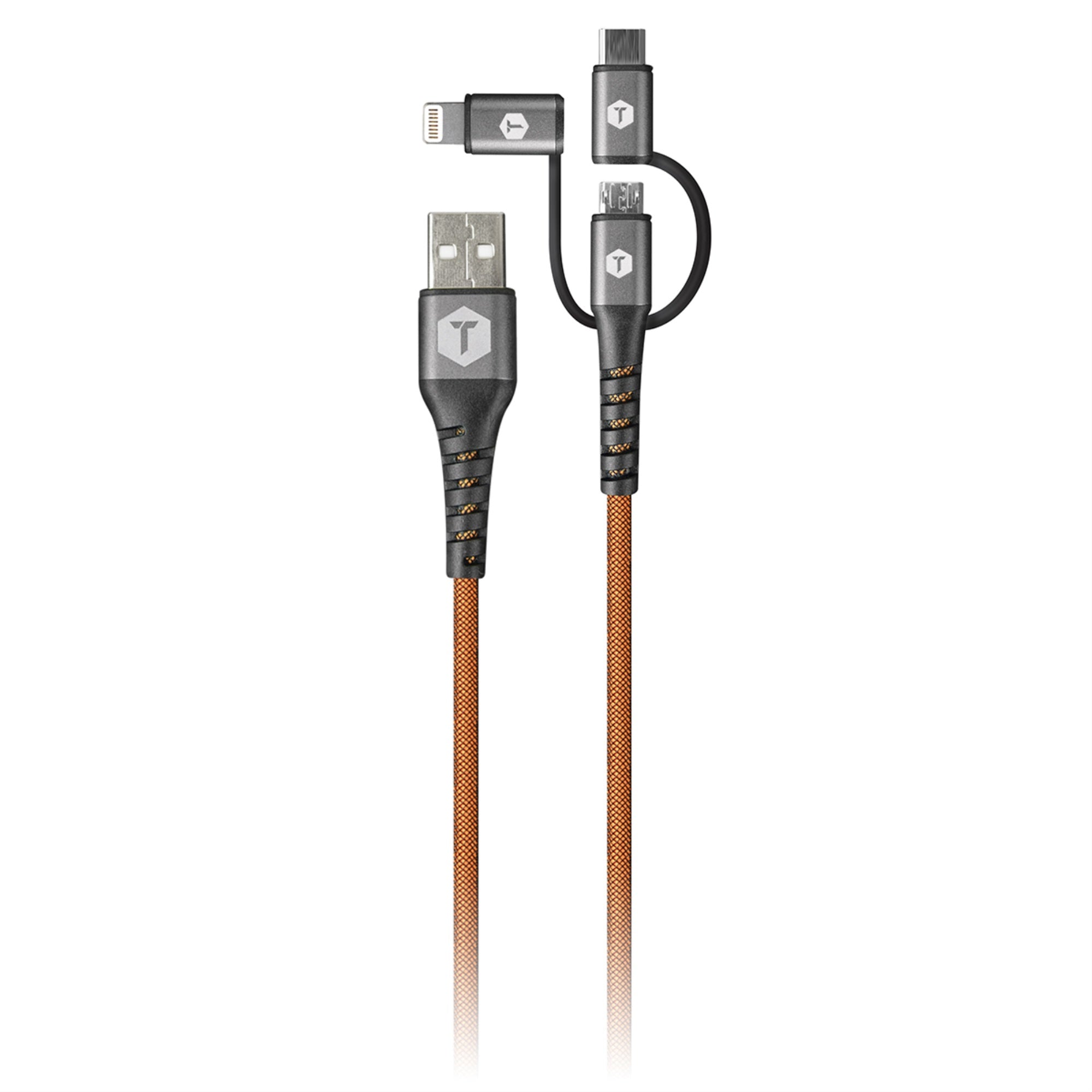 Tt 3 In 1 Armor Weave Cable Usbc-Micro-L