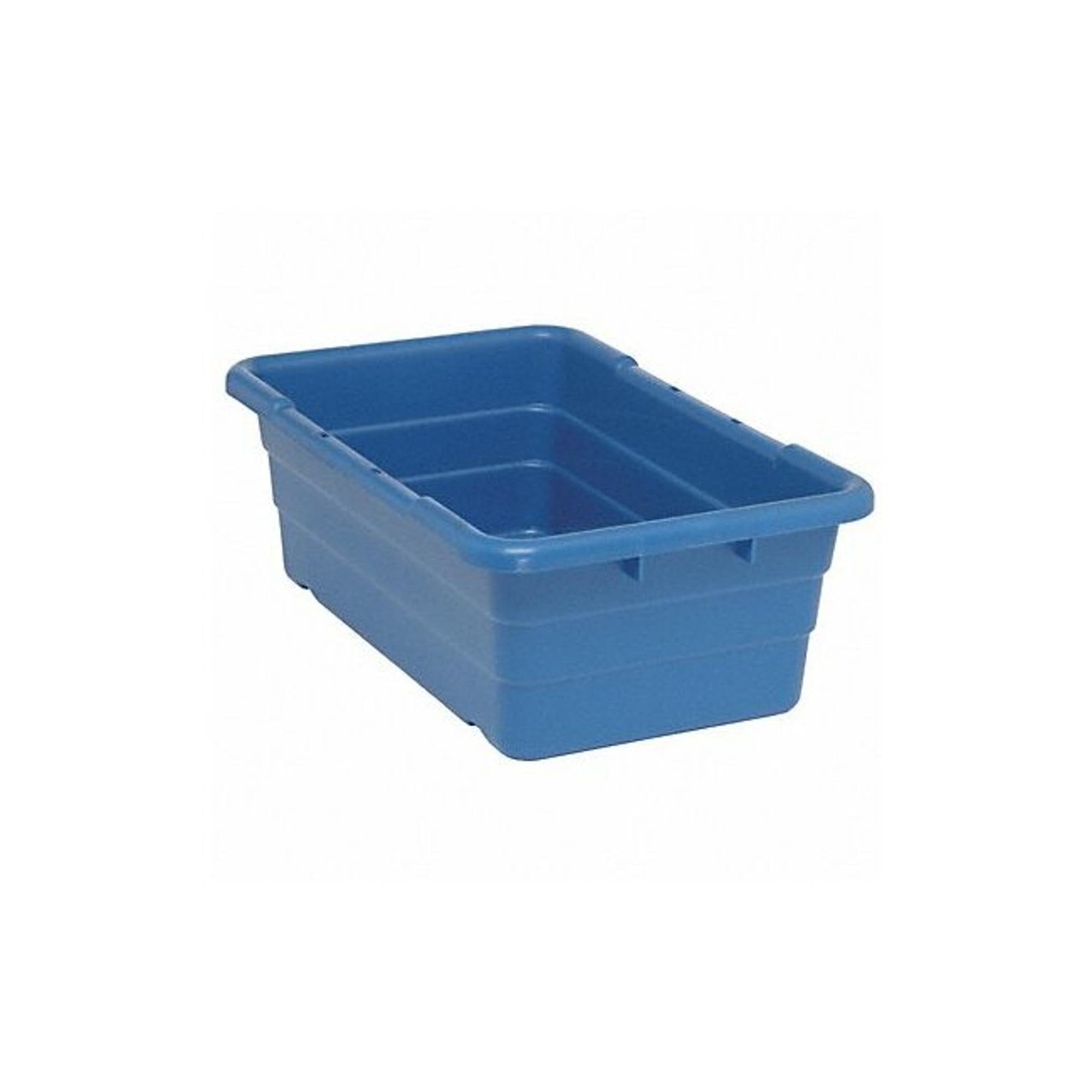 Cross Stack Tub, 5.51 Gallon Capacity, 100 Lb. Weight Capacity, Built-In Handle Grips, Bottom Grooves For Cross Stacking, 1/4 Dr