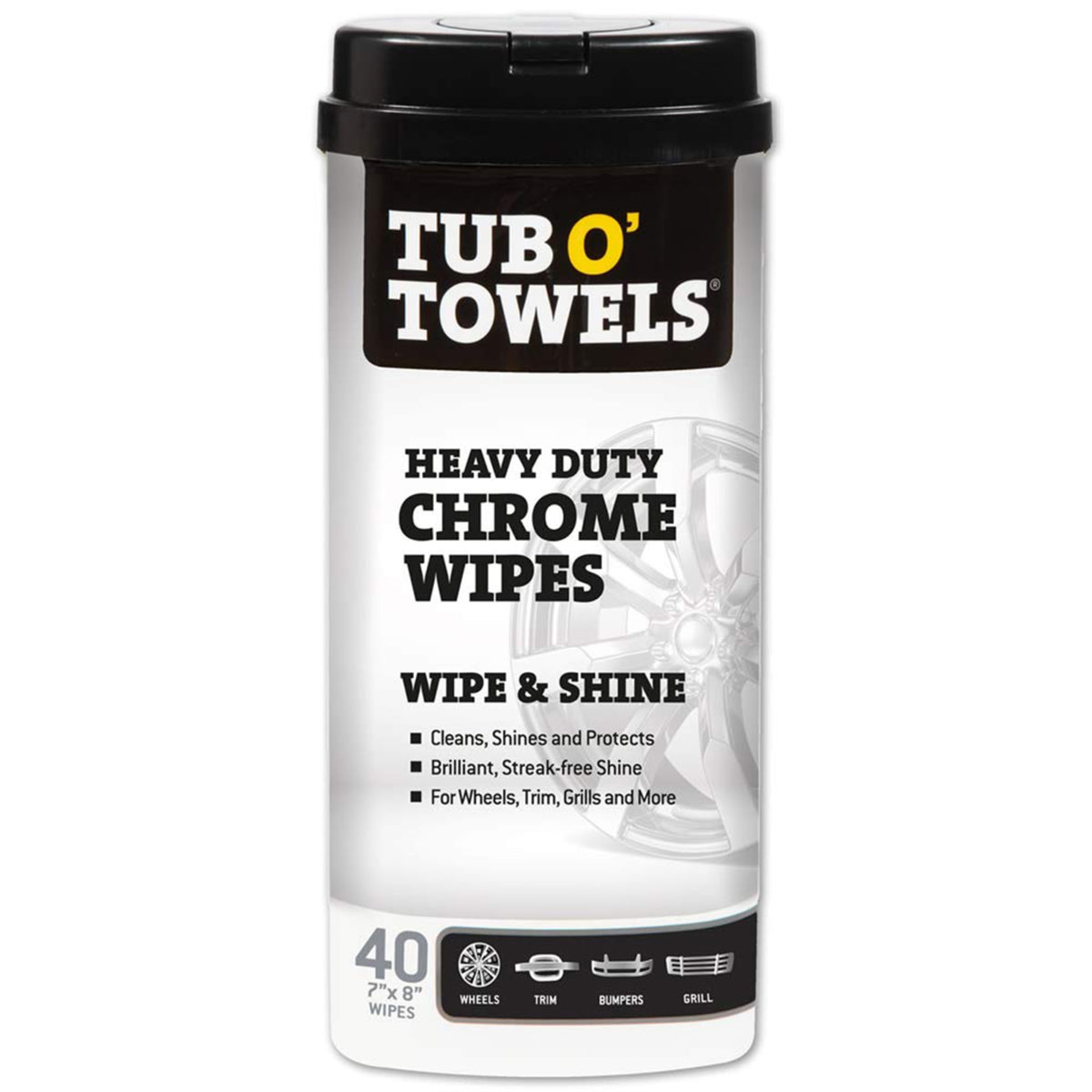 Heavy Duty Chrome Wipes 40Ct