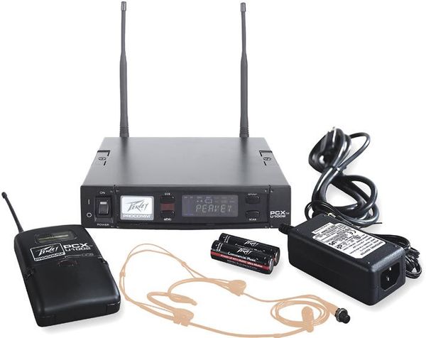 Beige Color Headset True Diversity Pro Comm Wireless Headset Systems For Live Voice W/100 Channels W/Autoscan Technology Automatically Finds Channel W/No Interference