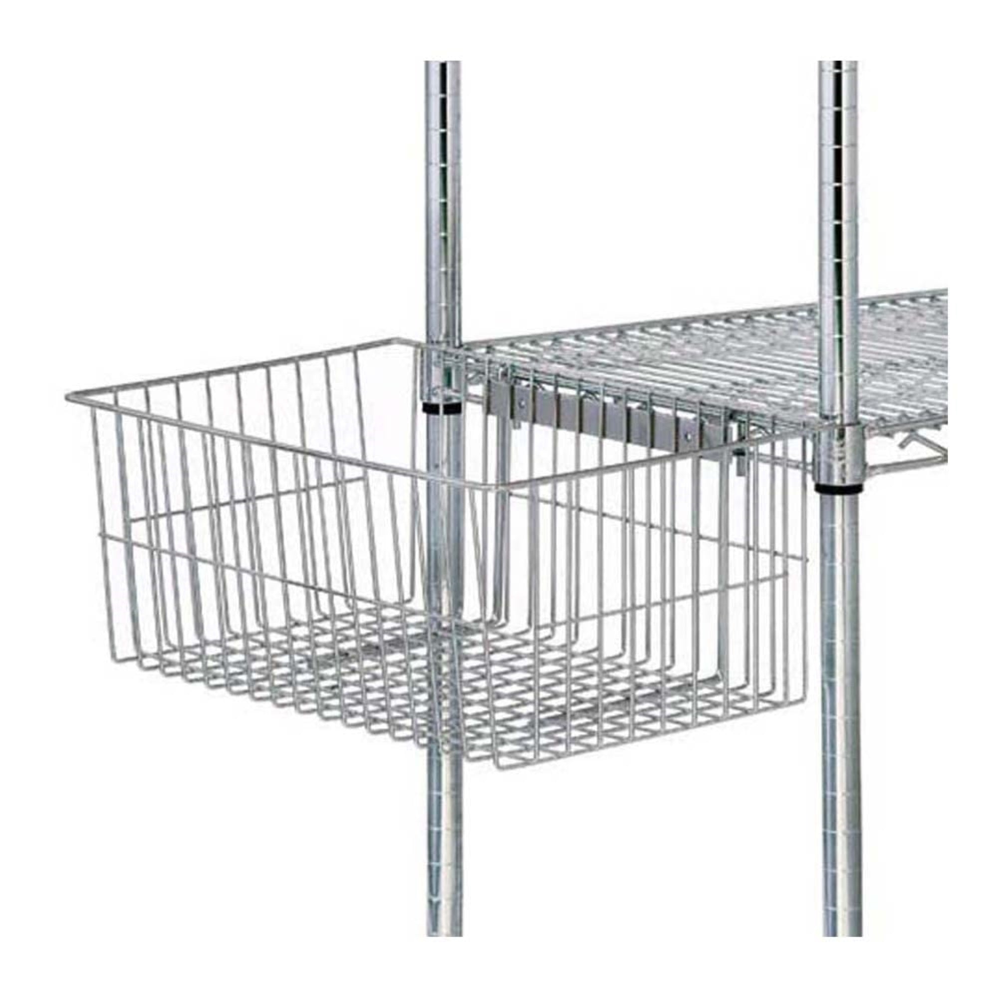 Utility Basket, 11-1/4W X 18-7/8D X 7-5/8H, Chrome Plated Finish