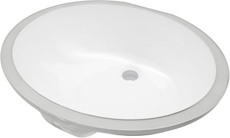 Sulu Undermount Ceramic Basin Sink, Glossy White