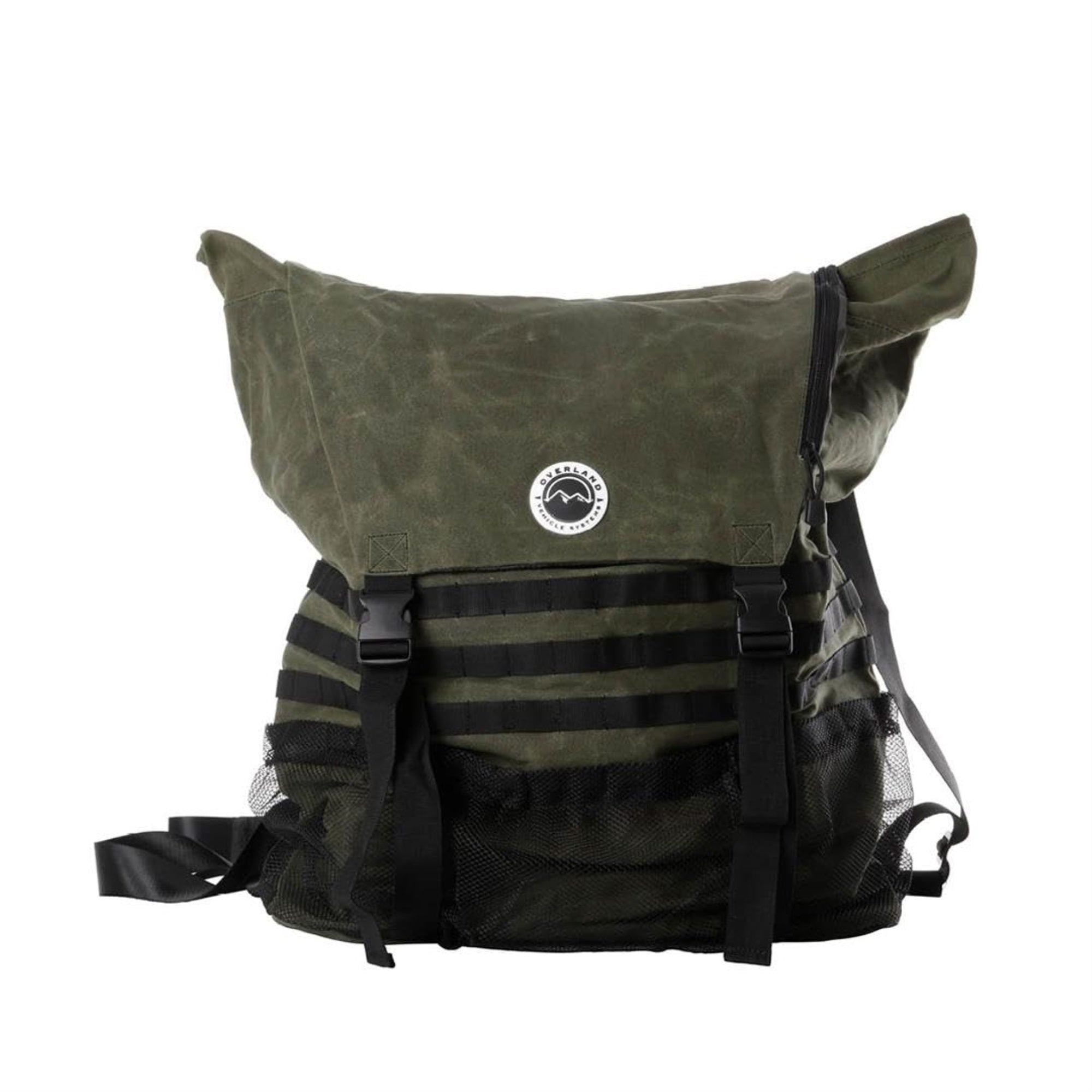 Overland Vehicle Systems Canyon Extra Large Trash Bag Tire Mount - #16 Waxed Canvas