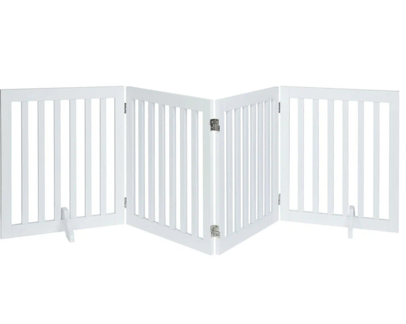 Ergode Foldable Pet Gate: Versatile, Convenient, And Reliable - White