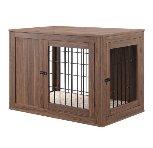 Ergode Small Dog Crate: Comfortable And Stylish Walnut Finish