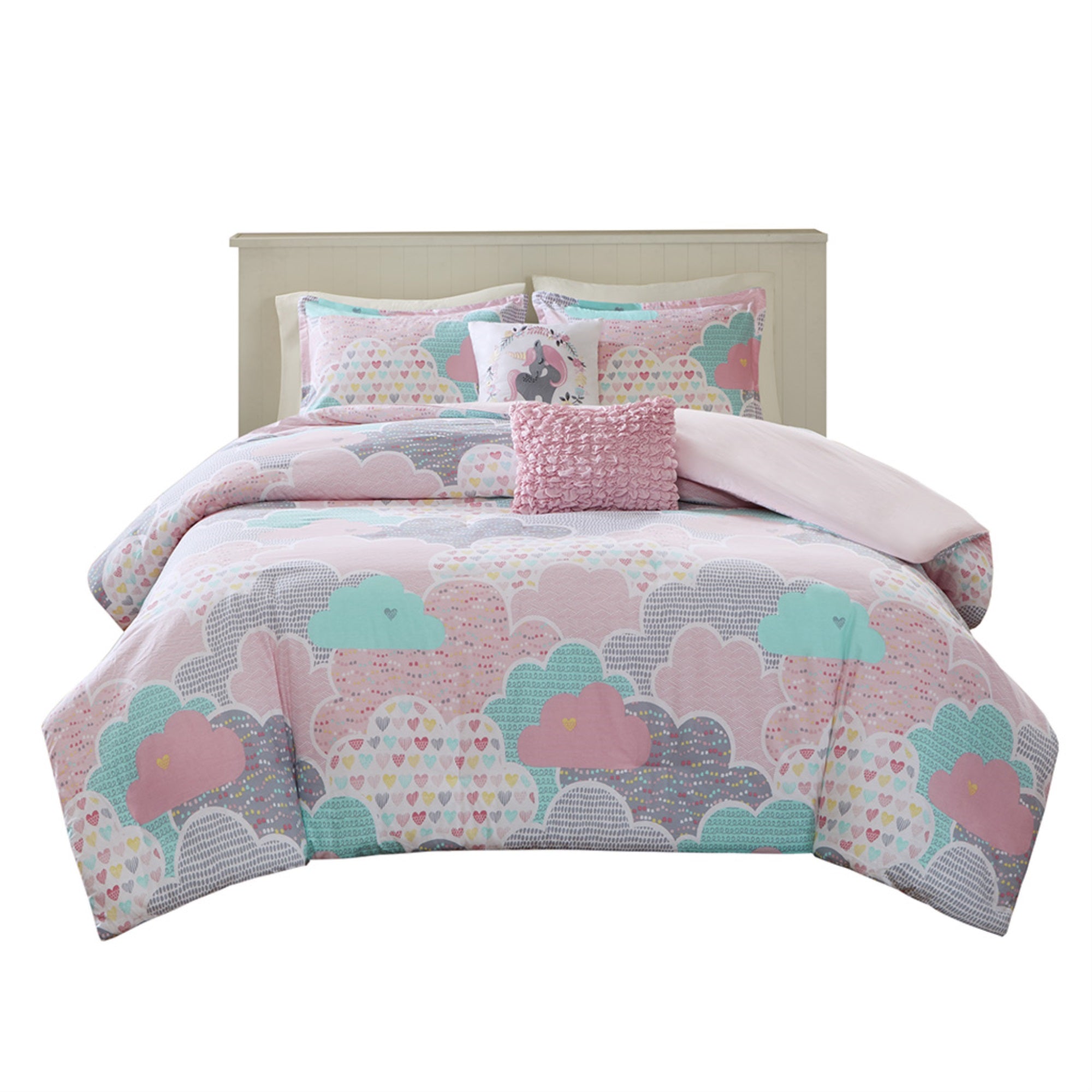 Ergode Cotton Printed Duvet Cover Set - Enchanting Ergode Motif, Hypoallergenic, OEKO-TEX Certified,  Treatment, Button Closure, Corner Ties - Dreamy Night's Sleep