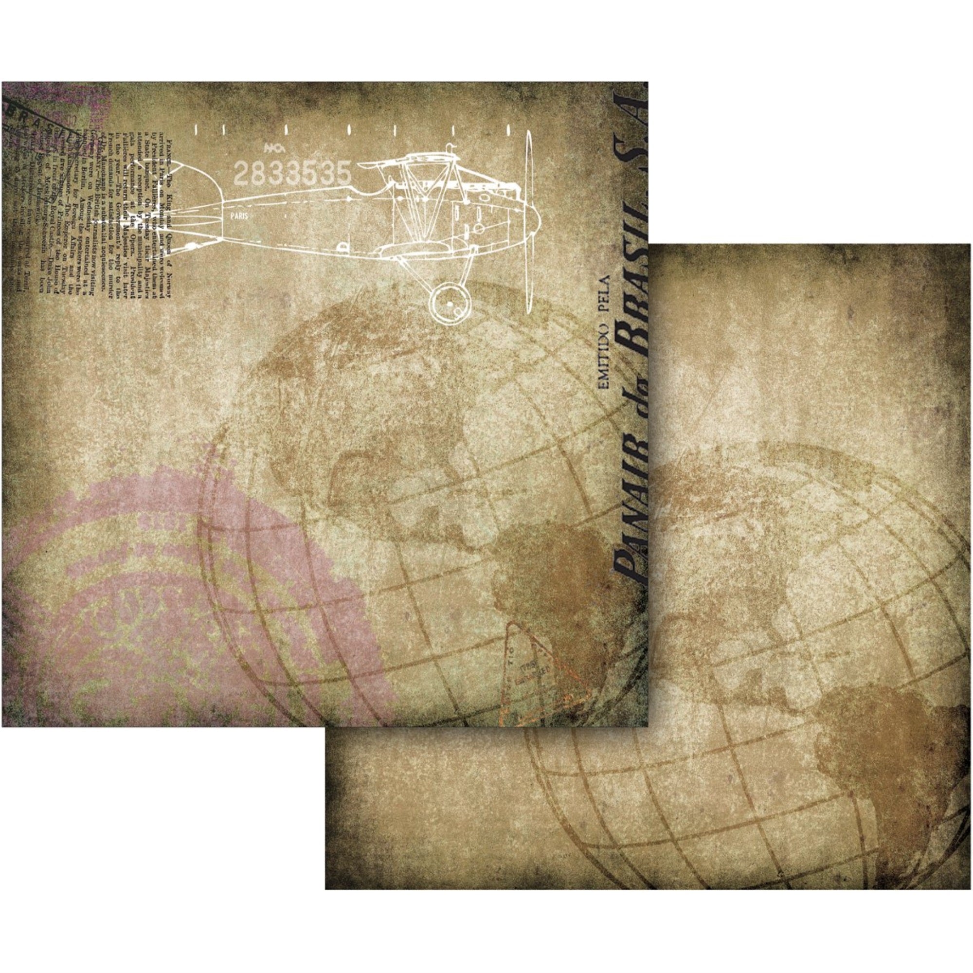 Travel Off The Wall Double-Sided Paper 12'X12' 7 Gypsies Otw-12-19406