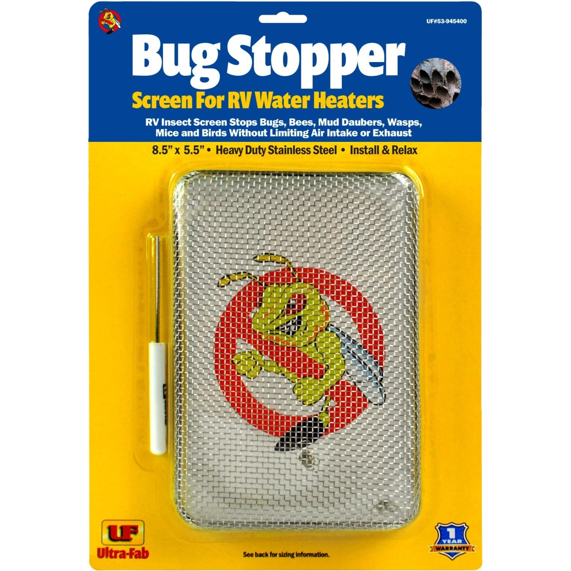 Ultra-Fab Bug Stopper Screen For Rv Water Heater Outside Fittings 53-945400